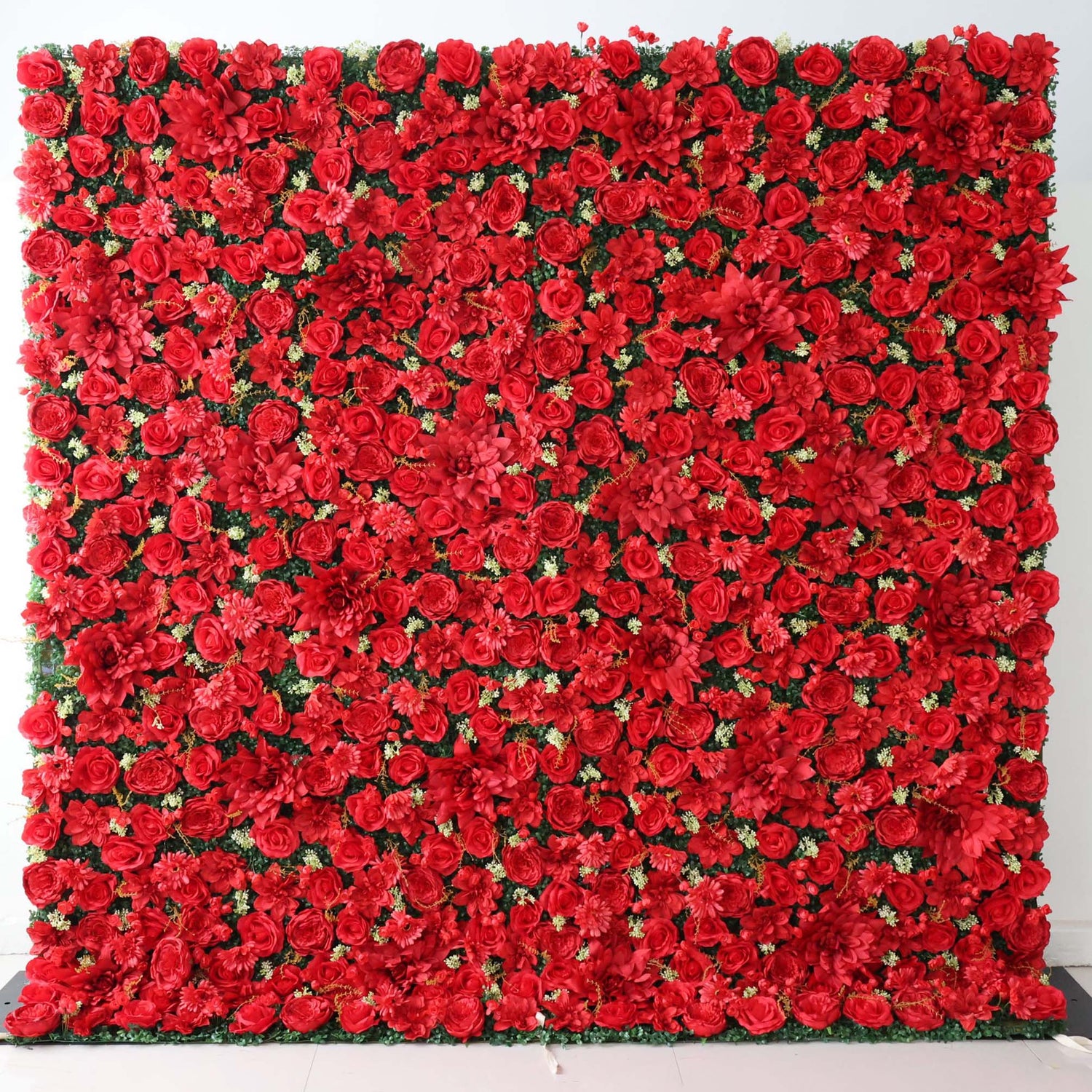 Valar Flowers Roll Up Fabric Artificial Flower Wall Wedding Backdrop, Floral Party Decor, Event Photography-VF-300