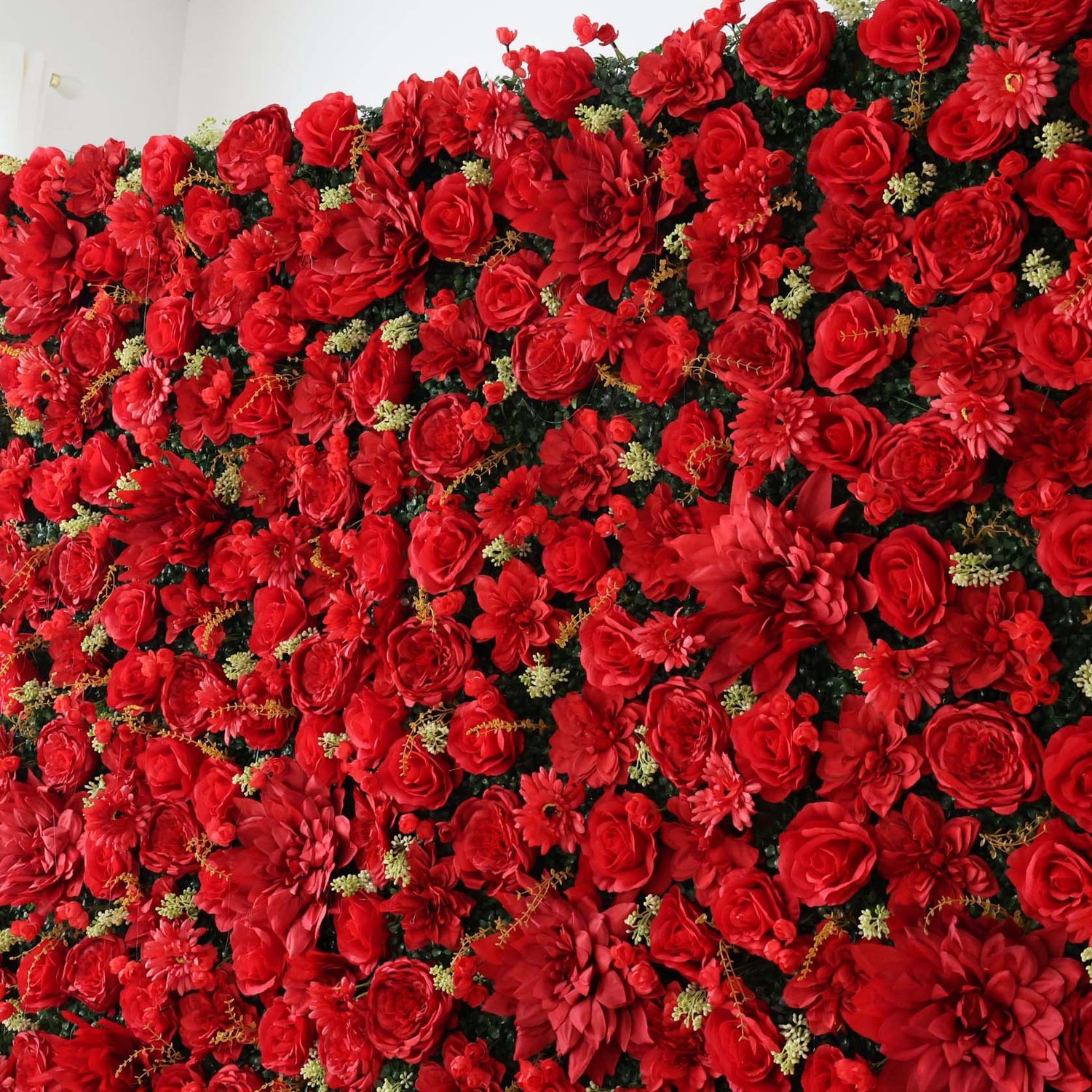 Valar Flowers Roll Up Fabric Artificial Flower Wall Wedding Backdrop, Floral Party Decor, Event Photography-VF-300