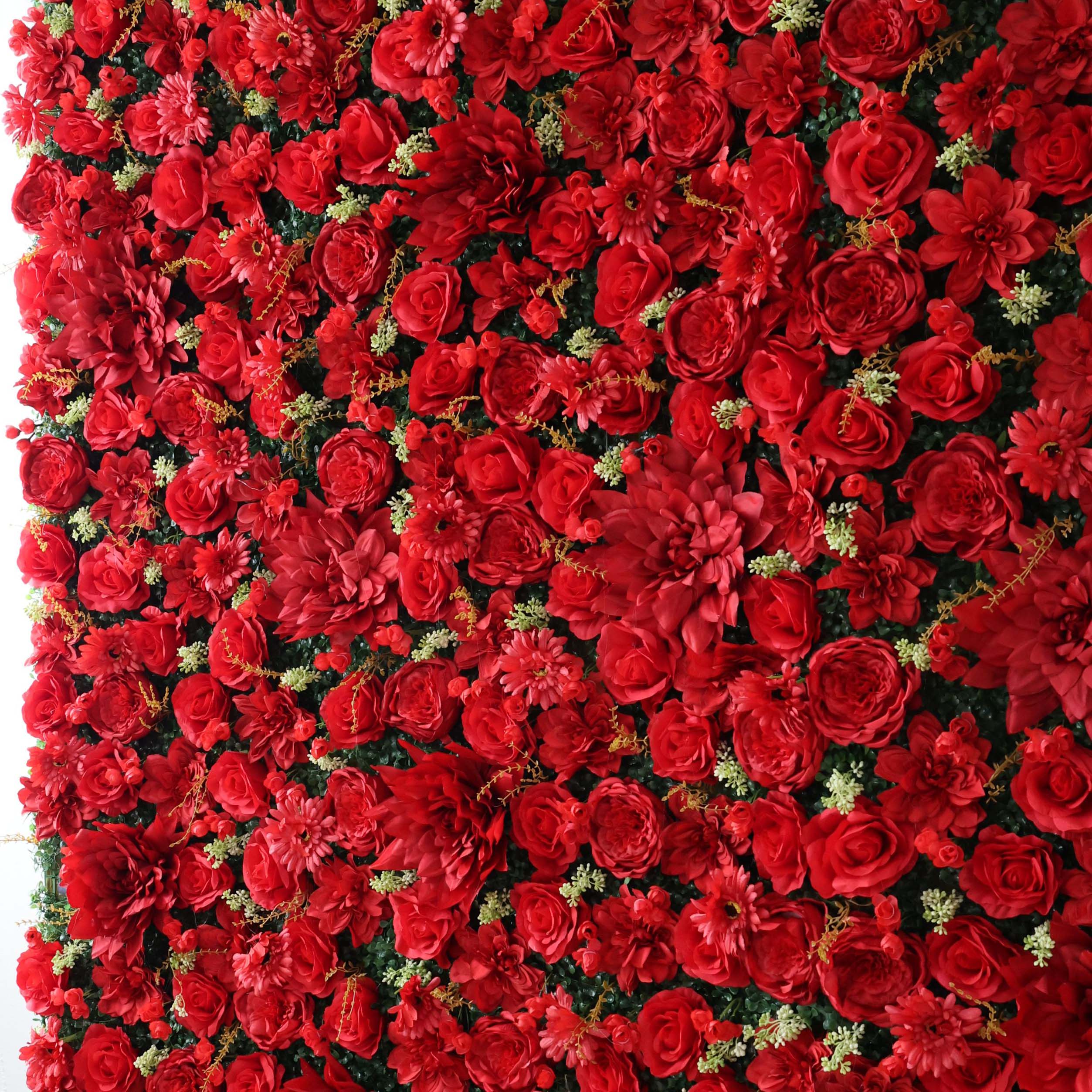 Valar Blumen Roll-Up-Stoff künstliche Blume Wand Hochzeit Hintergrund, Blumen Party Dekor, Event Fotografie-VF-300