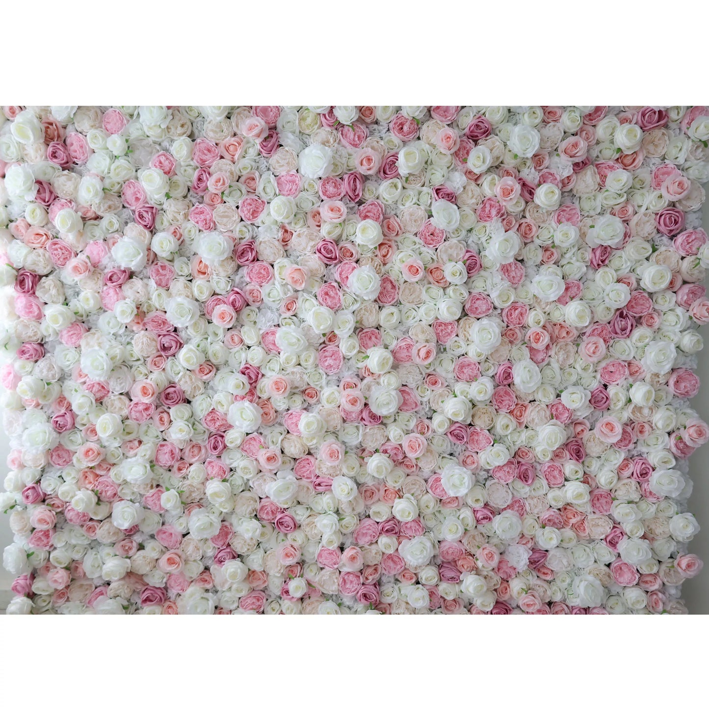 ValarFlowers pink white artificial flower wall backdrop with dense roses peonies for wedding party photo booth decor