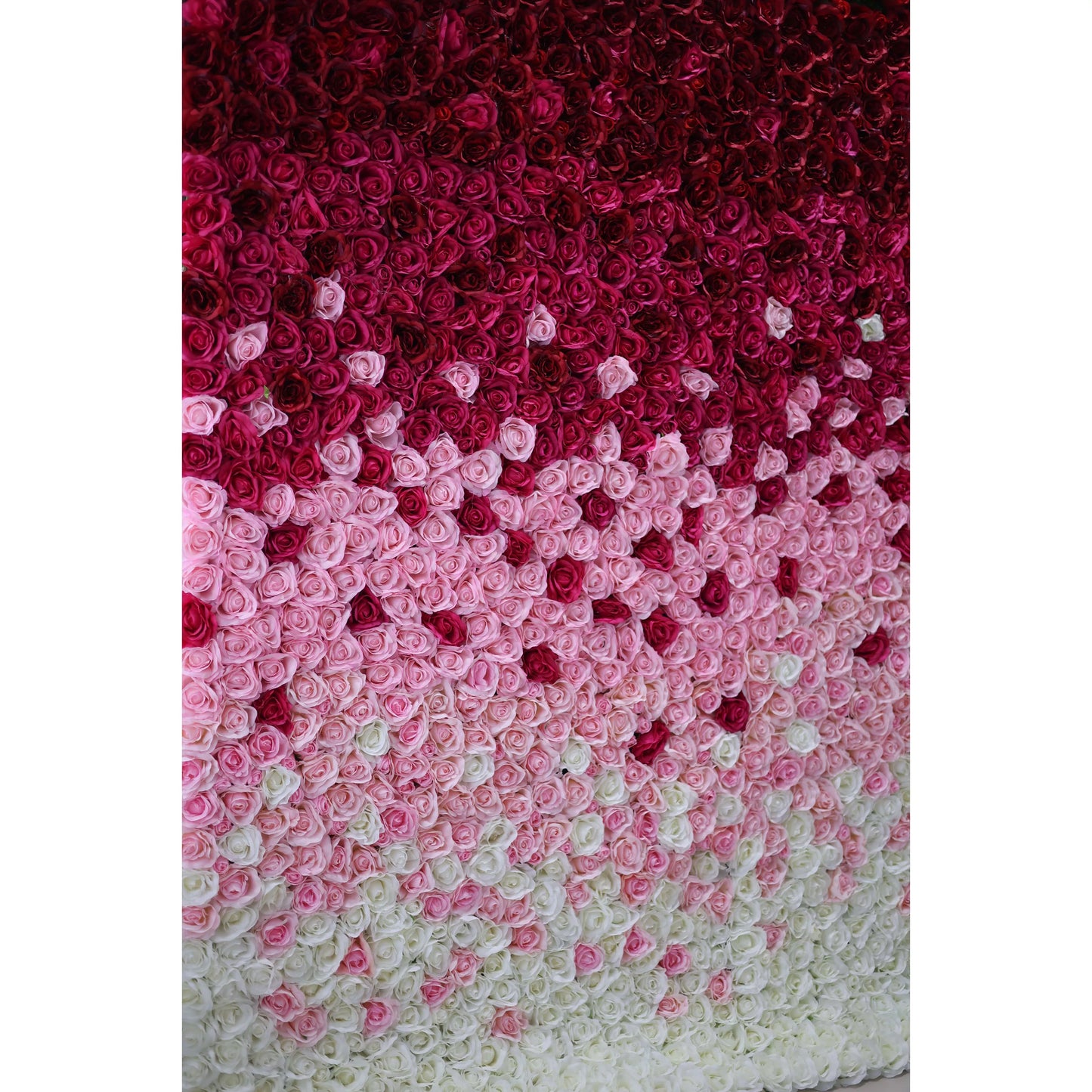 ValarFlowers luxury artificial flower wall backdrop with gradient wine to white roses peonies hydrangeas for wedding party photo booth decor