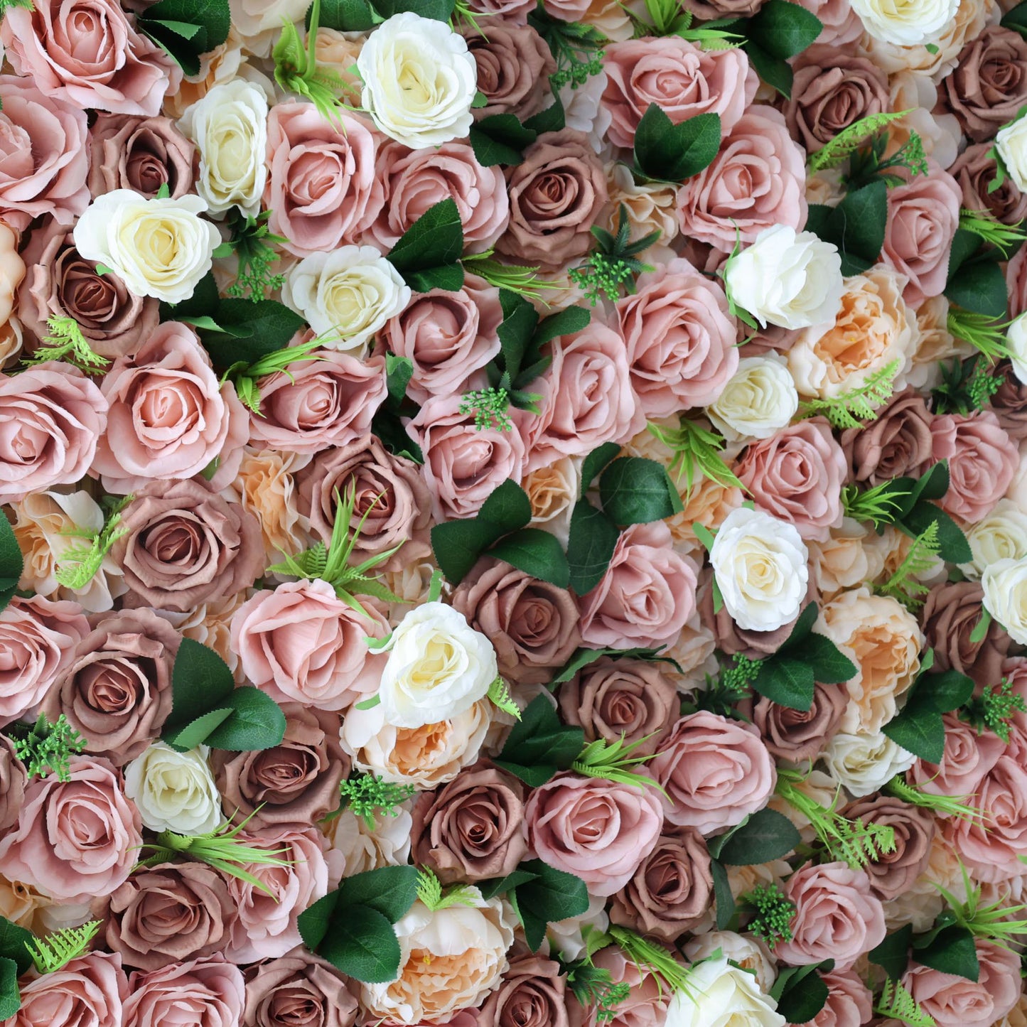 ValarFlowers artificial flower wall with lush pink roses peonies hydrangeas for wedding ceremony photo booth decor