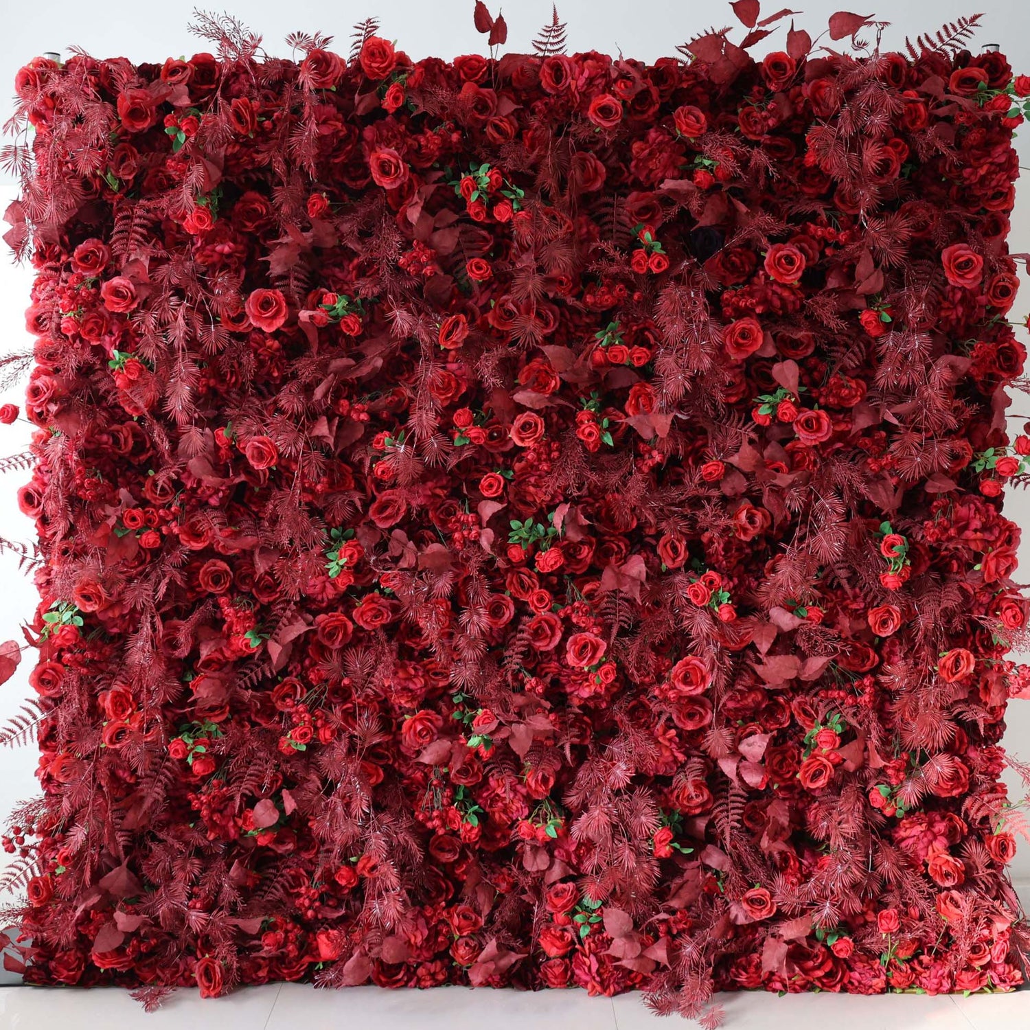 발라 플라워 롤업 패브릭 인조 꽃 벽 웨딩 배경, 플로럴 파티 장식, 이벤트 사진-VF-303