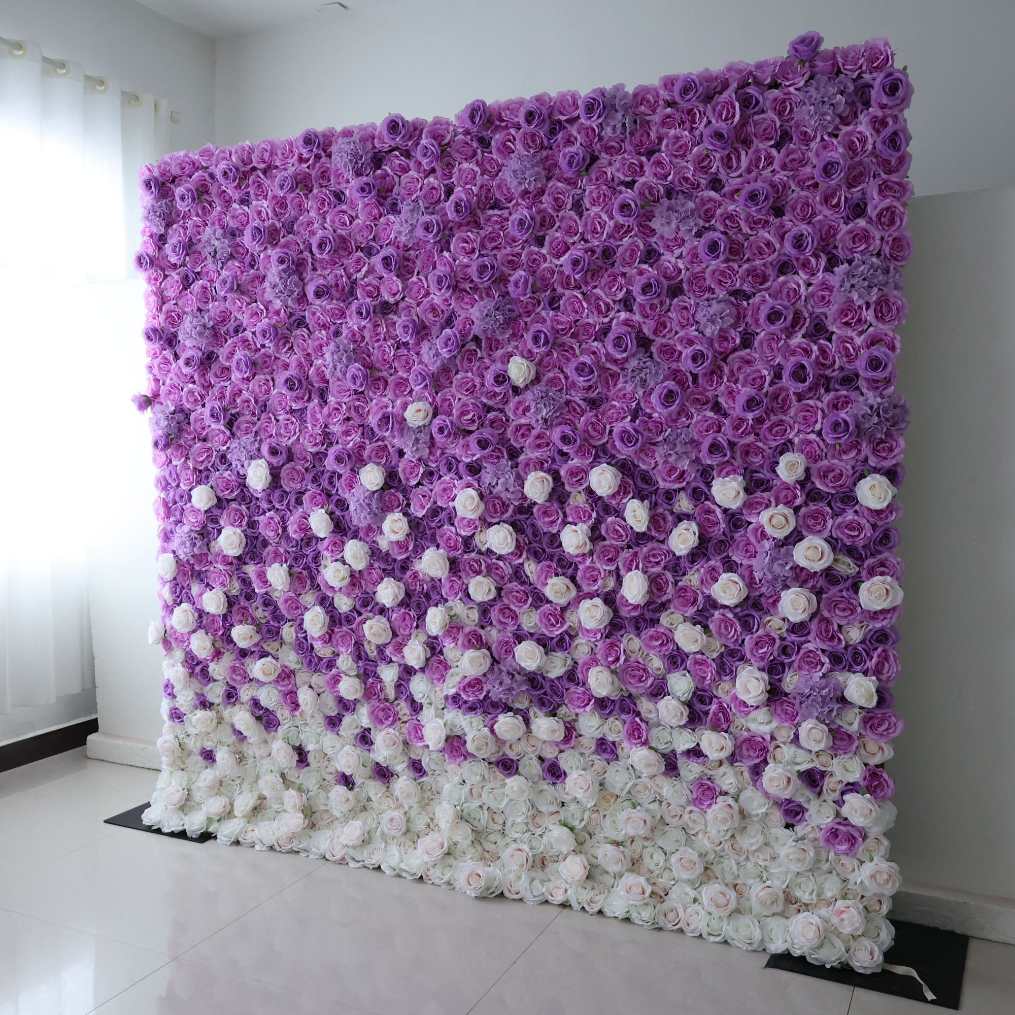 Valar Blumen Roll-up-Stoff künstliche Blume Wand Hochzeit Hintergrund, Blumen Party Dekor, Event Fotografie-VF-314