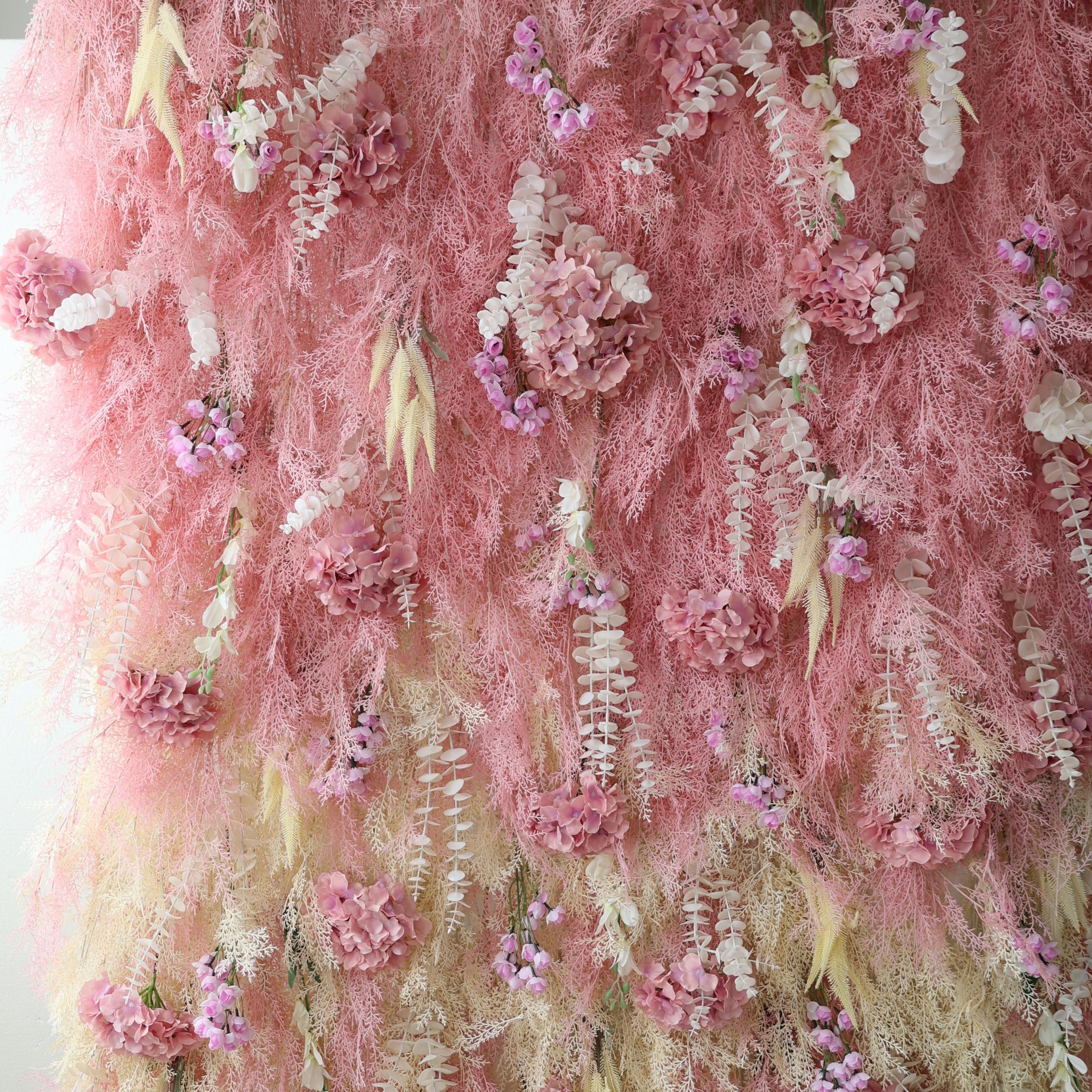 Valar Flowers Roll Up Fabric Artificial Flower Wall Wedding Backdrop, Floral Party Decor, Event Photography-VF-316
