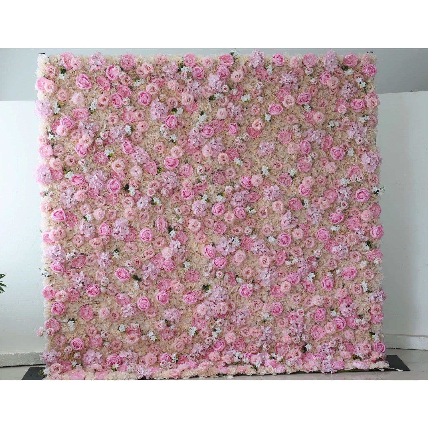 ValarFlowers خلفية حائط من الزهور الاصطناعية: Blossom Bliss خلفية حائط من الزهور الاصطناعية: Enchanted Pink Rose Edition-VF-267