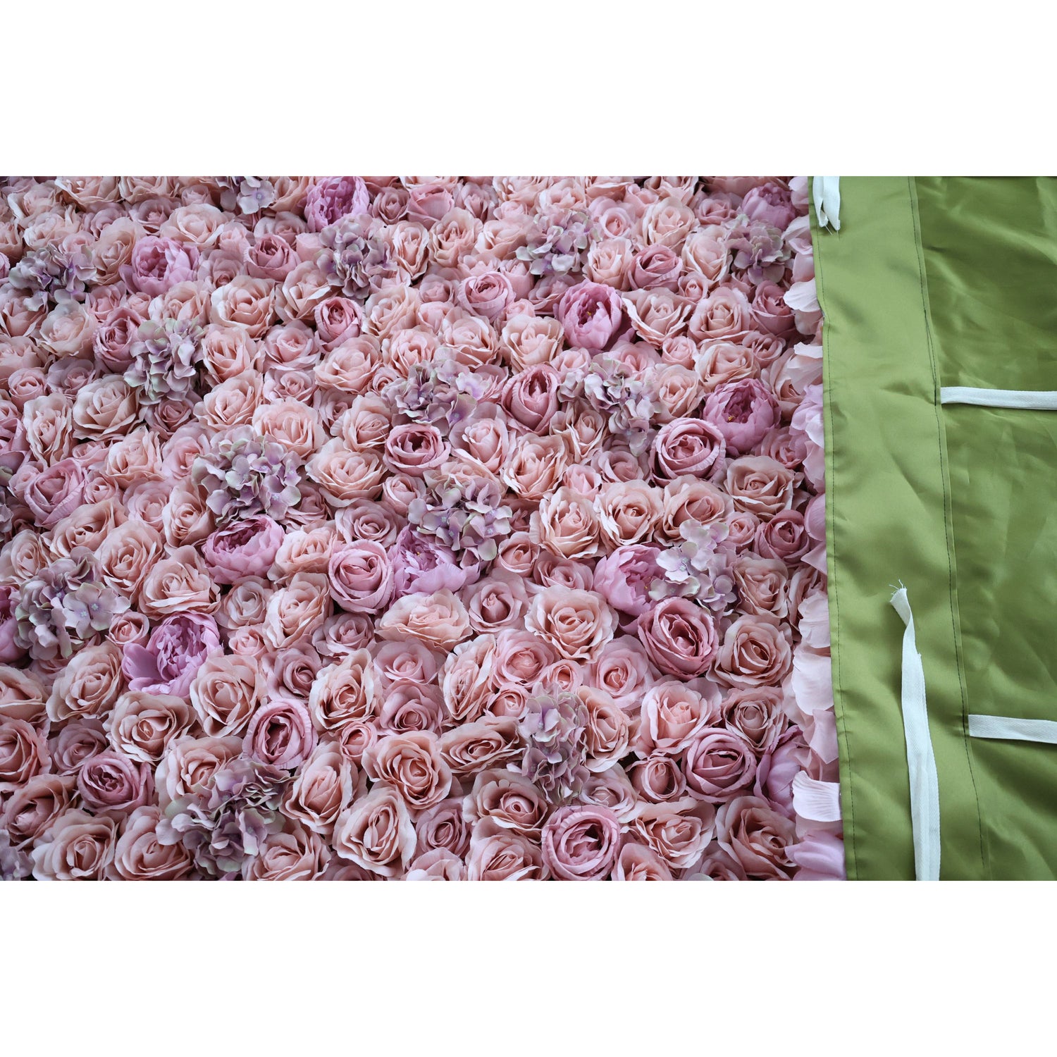 발라 플라워 롤업 패브릭 인조 꽃 벽 웨딩 배경, 플로럴 파티 장식, 이벤트 사진-VF-345