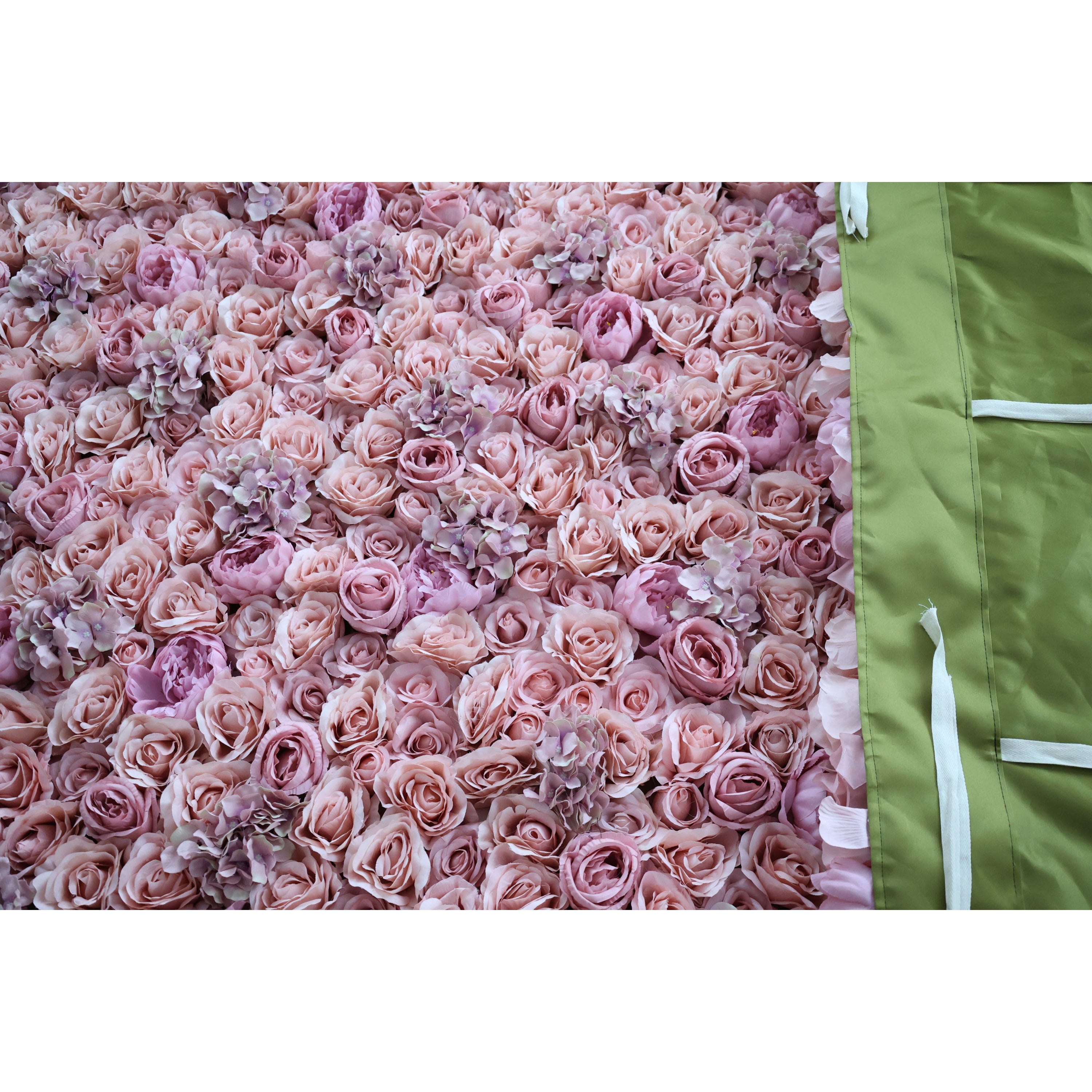 발라 플라워 롤업 패브릭 인조 꽃 벽 웨딩 배경, 플로럴 파티 장식, 이벤트 사진-VF-345
