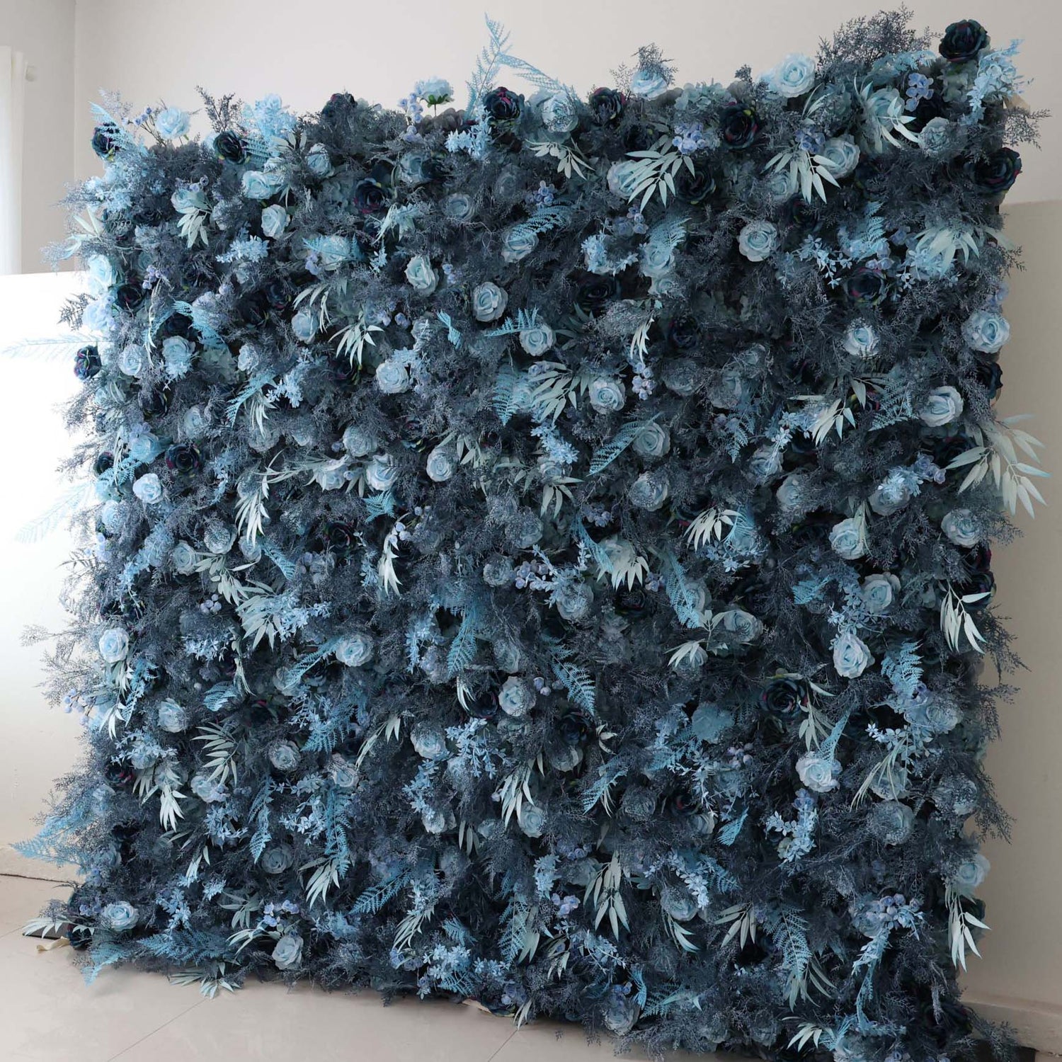 발라 플라워 롤업 패브릭 인조 꽃 벽 웨딩 배경, 플로럴 파티 장식, 이벤트 사진-VF-293