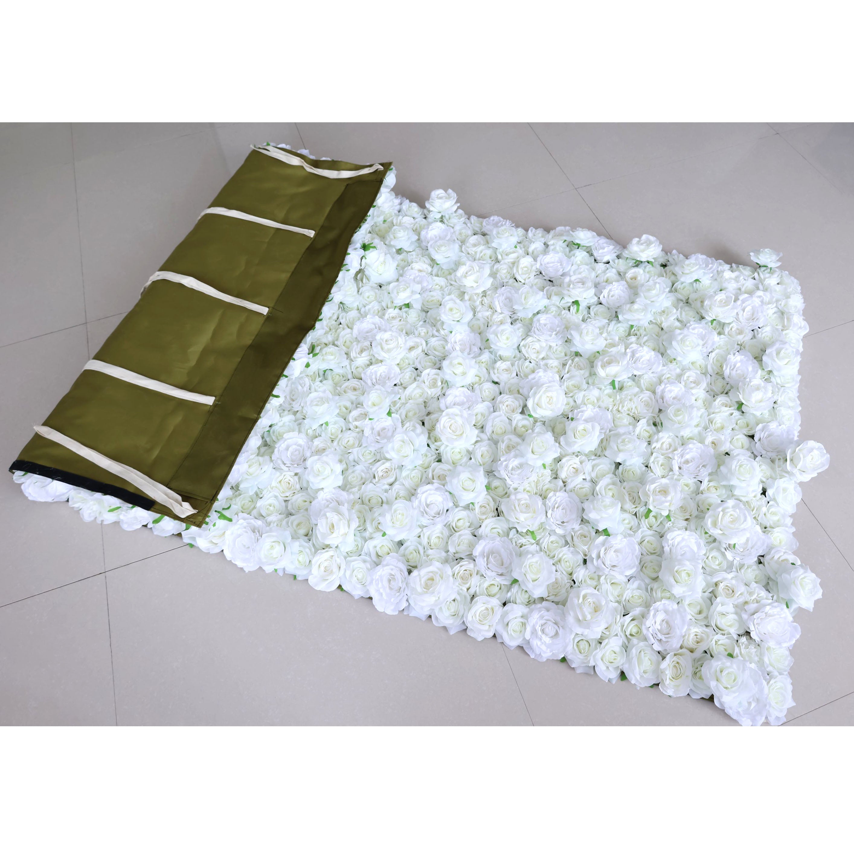 Valar Flowers ロールアップ ファブリック 造花 壁掛け ウェディング 背景、花柄 パーティー デコレーション、イベント 写真撮影 - VF-361