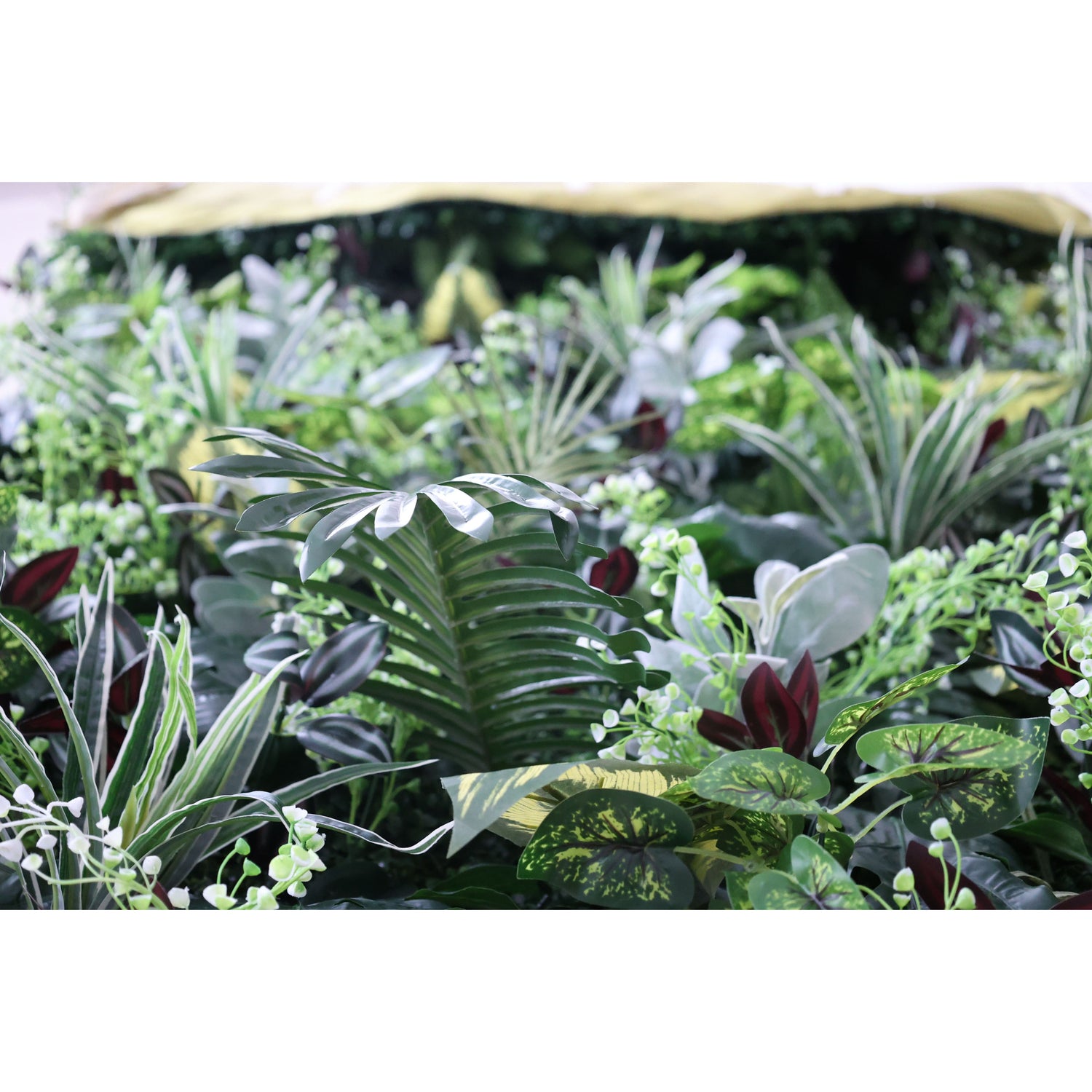 발라 플라워 롤업 패브릭 인조 그린 오아시스 3D 꽃 벽 웨딩 배경, 플로럴 파티 장식, 이벤트 사진-VF-366