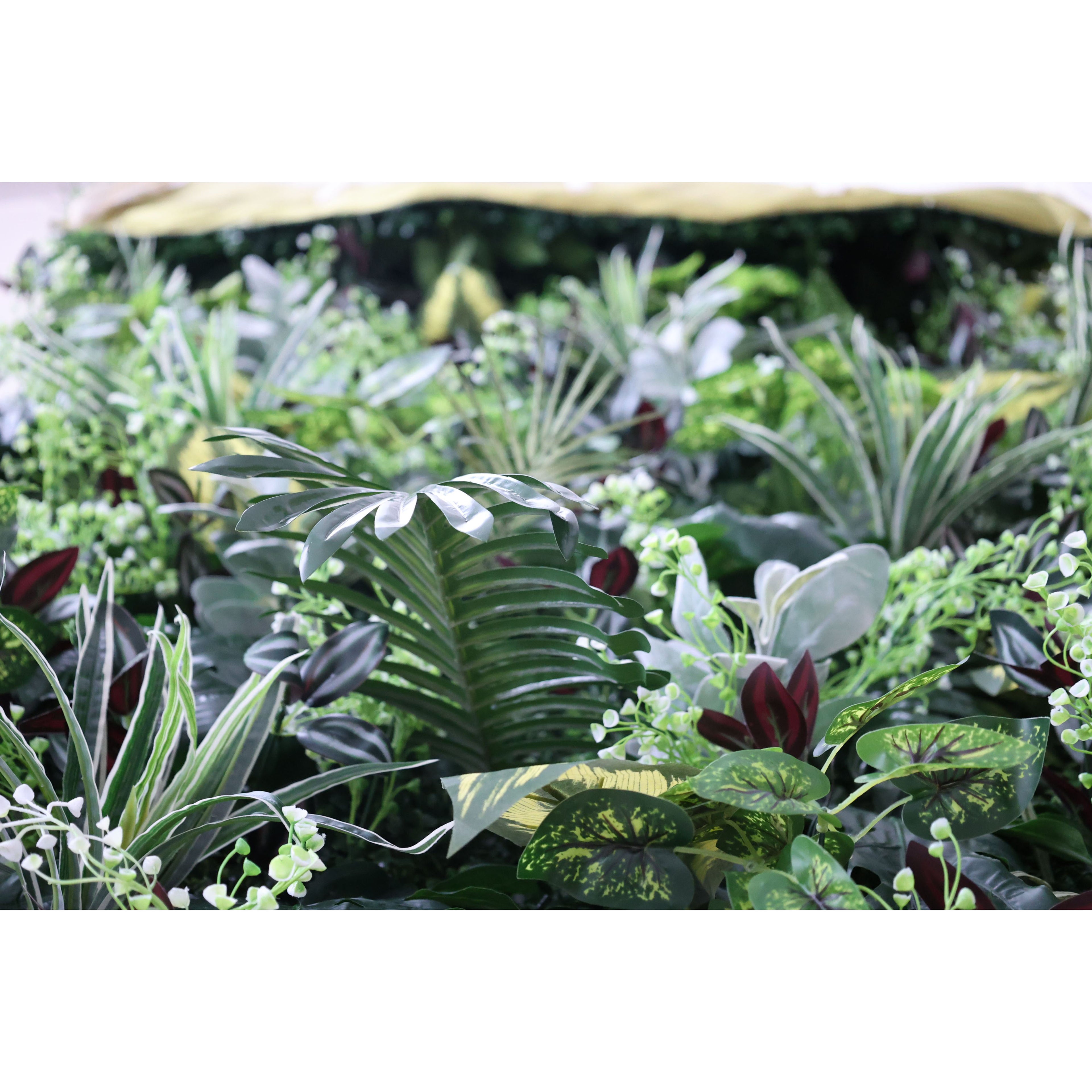 발라 플라워 롤업 패브릭 인조 그린 오아시스 3D 꽃 벽 웨딩 배경, 플로럴 파티 장식, 이벤트 사진-VF-366