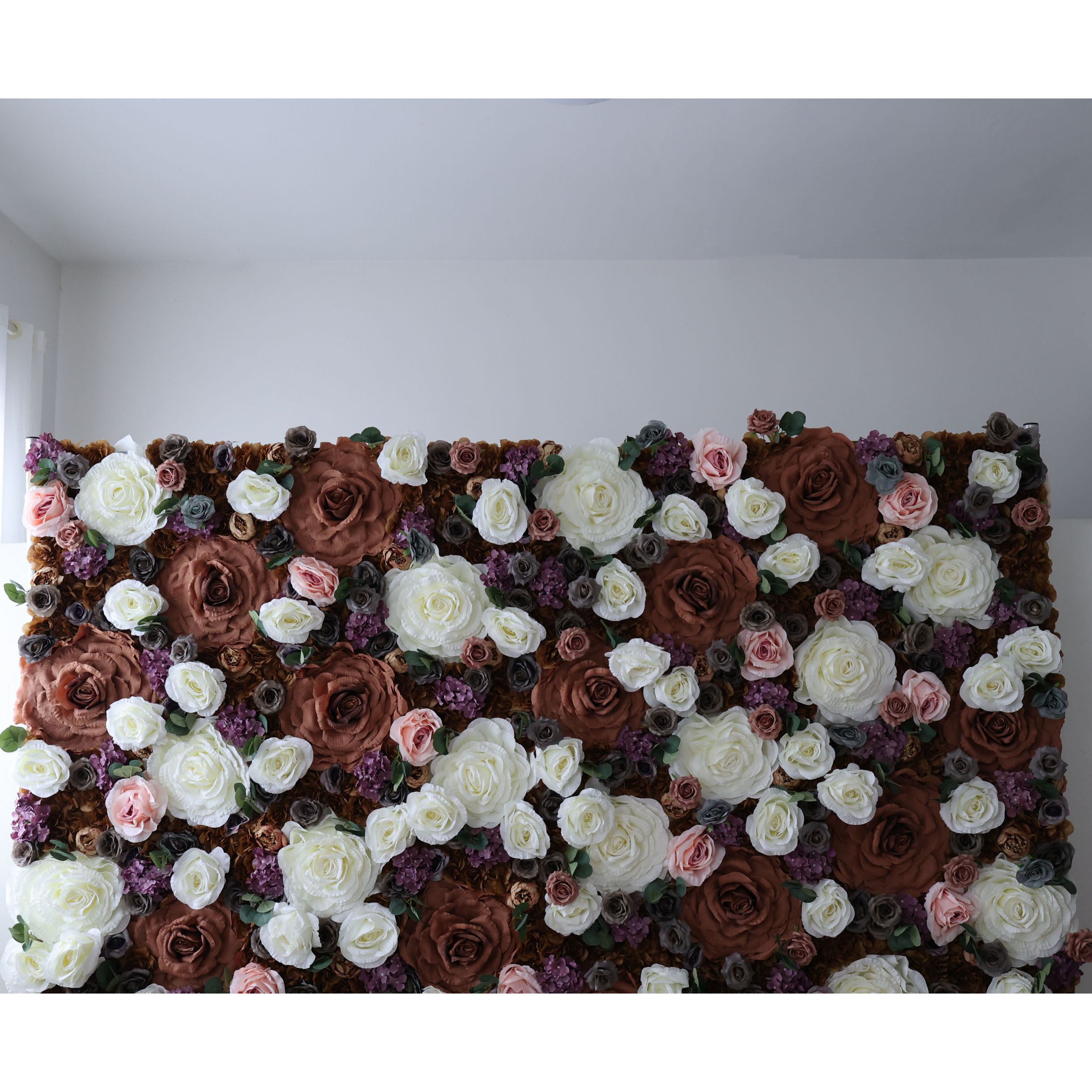 Valar Flowers Roll Up Fabric Artificial Flower Wall Wedding Backdrop, Floral Party Decor, Event Photography-VF-320