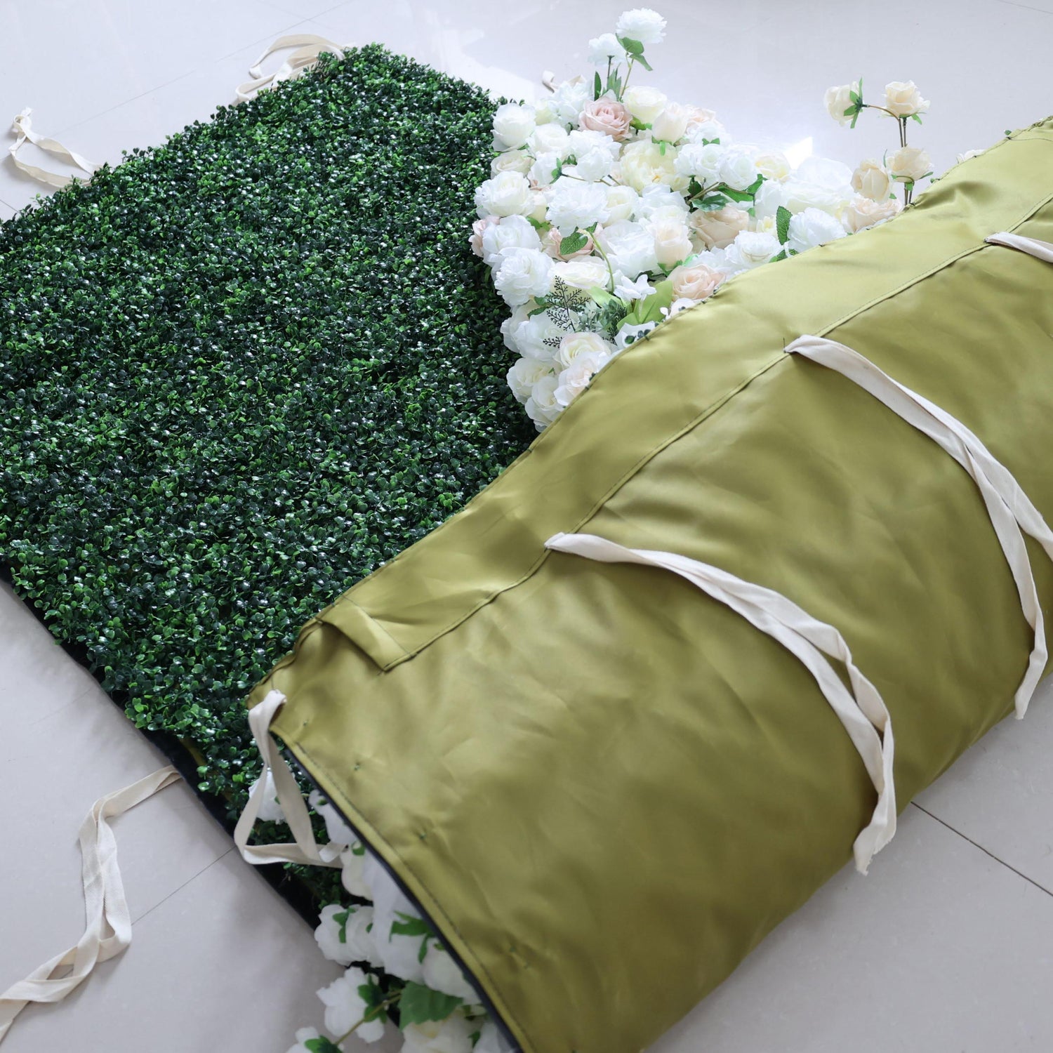 발라 플라워 롤업 패브릭 인조 꽃 벽 웨딩 배경, 플로럴 파티 장식, 이벤트 사진-VF-388