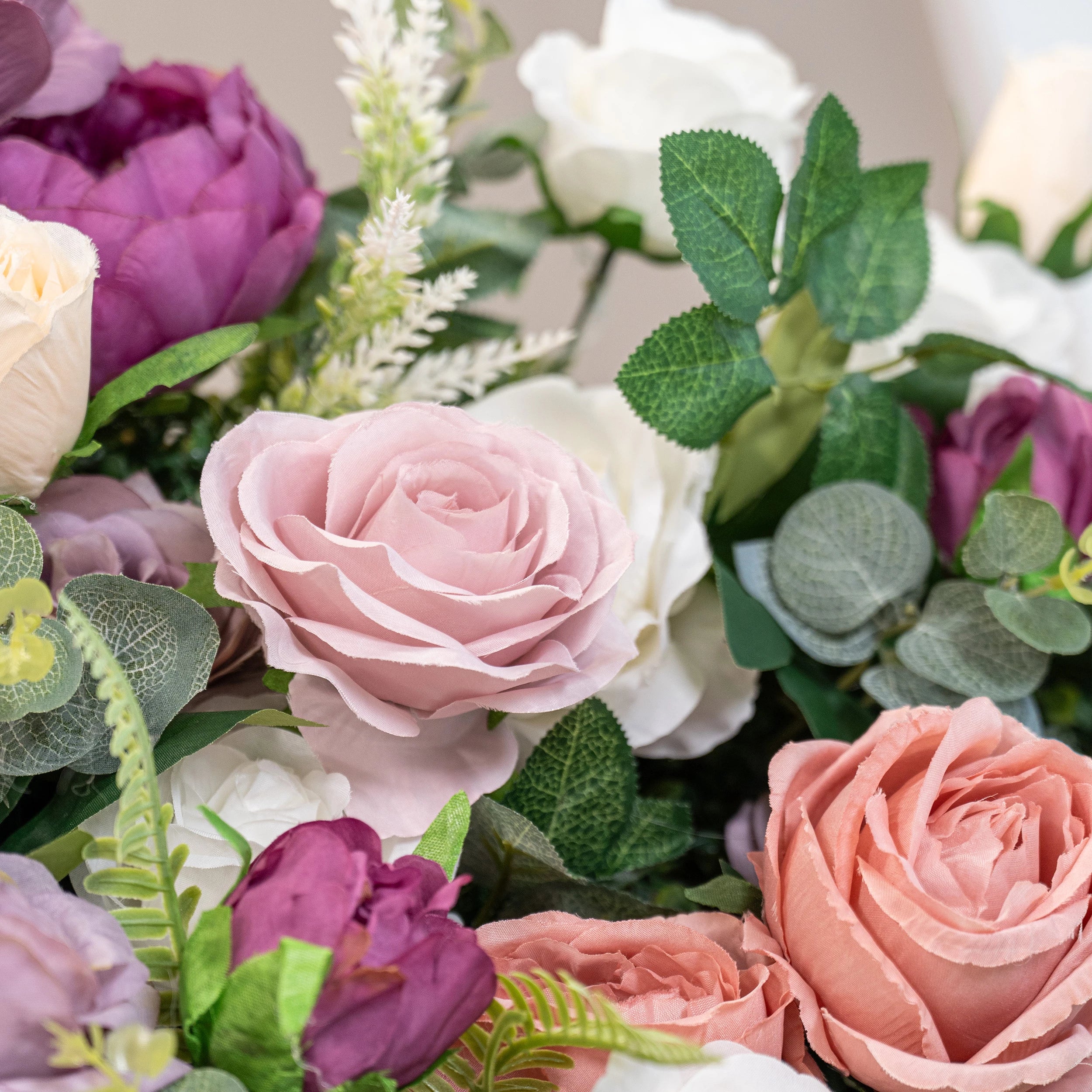 Gorgeous Roll Up Fabric Artificial 3D Magenta & Pink Artificial Flower Wall - Perfect for Forest Weddings, Events, and Home Decor-VF-154