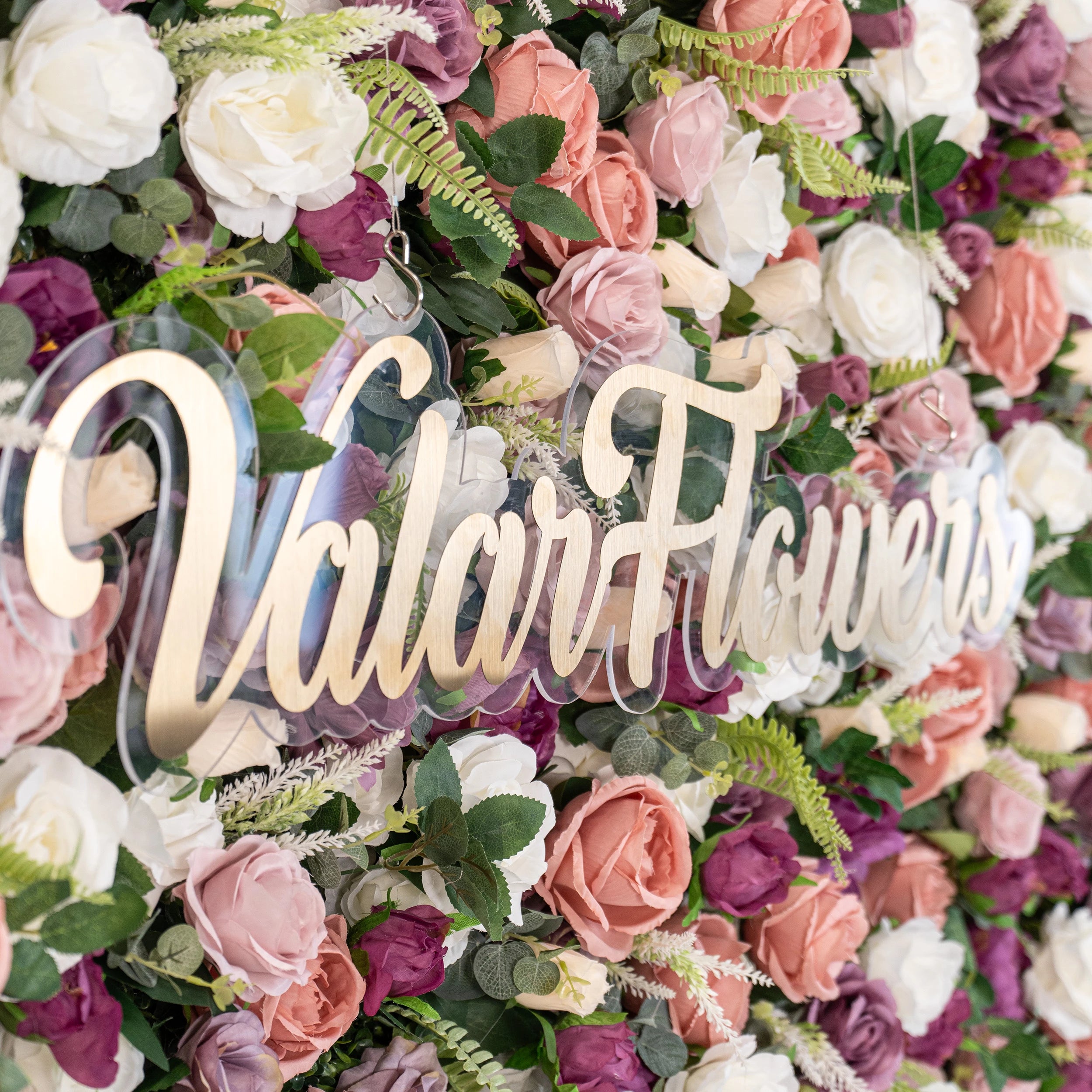 Gorgeous Roll Up Fabric Artificial 3D Magenta & Pink Artificial Flower Wall - Perfect for Forest Weddings, Events, and Home Decor-VF-154