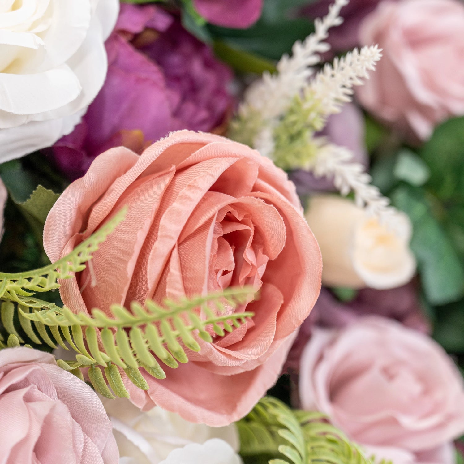 Gorgeous Roll Up Fabric Artificial 3D Magenta & Pink Artificial Flower Wall - Perfect for Forest Weddings, Events, and Home Decor-VF-154