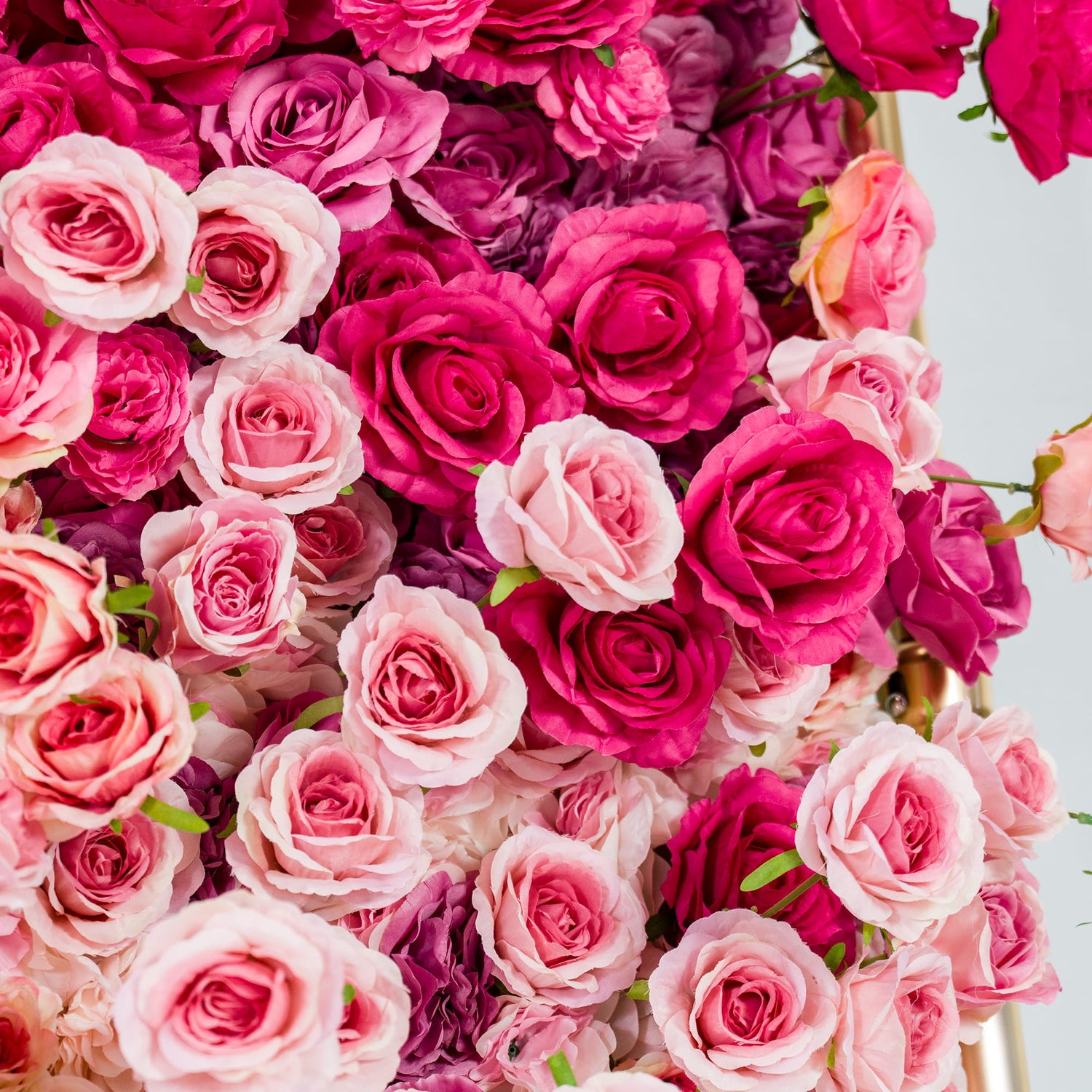 Valar Flowers ロールアップ ファブリック 人工赤から白のグラデーション フラワー ウォール ウェディング バックドロップ、花柄パーティー デコレーション、イベント フォトグラフィー - VF-372