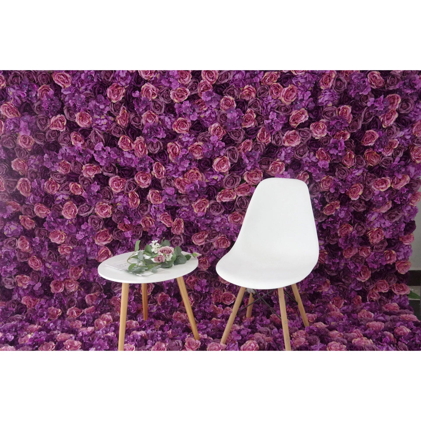 ValarFlowers purple artificial flower wall backdrop with roses peonies hydrangeas for wedding party photo booth luxury decor