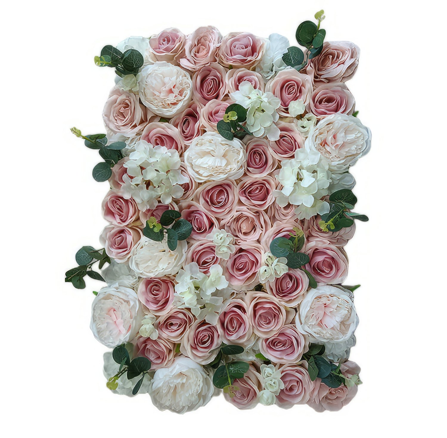 Elegant Roll Up Fabric Flower Wall with 3D Magenta & Pink Artificial Flowers - Ideal for Forest-themed Weddings, Events, and Home Decor-VF-158
