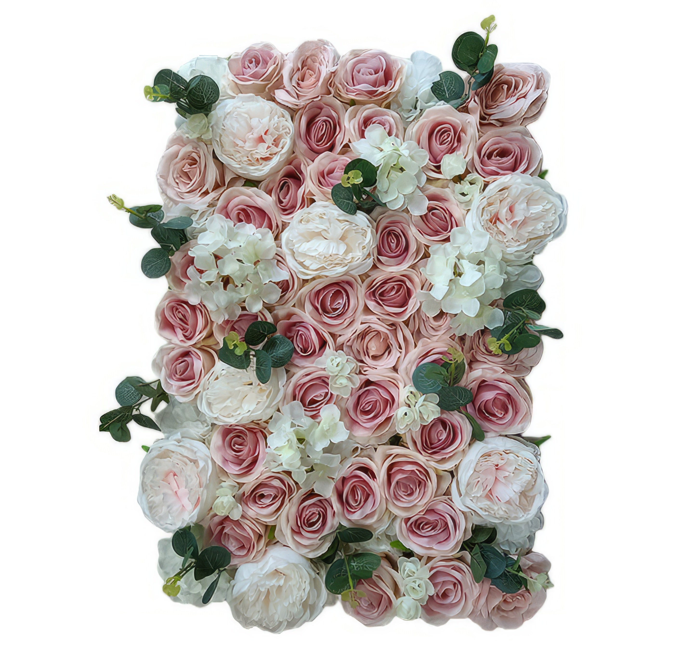 Elegant Roll Up Fabric Flower Wall with 3D Magenta & Pink Artificial Flowers - Ideal for Forest-themed Weddings, Events, and Home Decor-VF-158