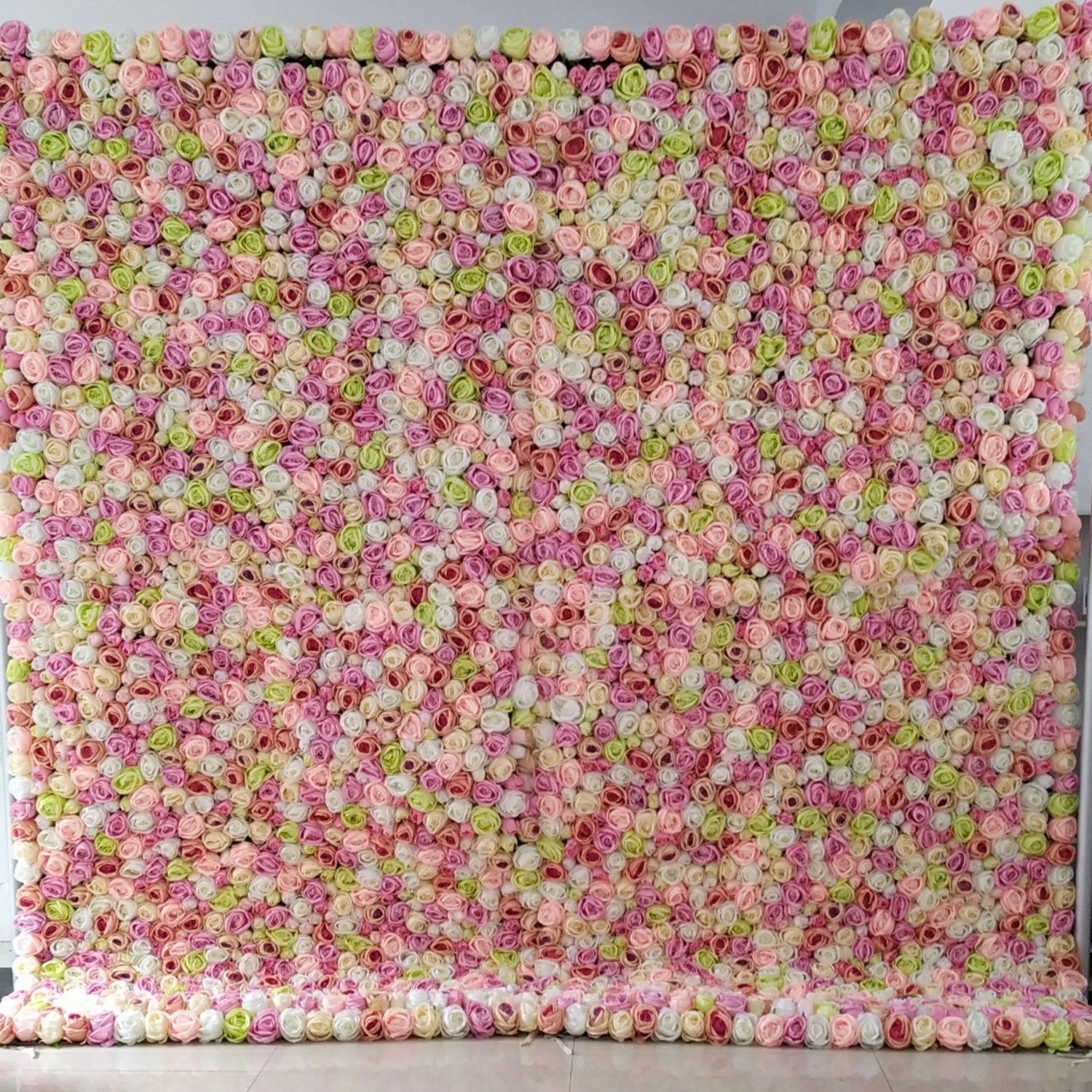 발라 플라워 롤업 패브릭 인조 꽃 벽 웨딩 배경, 꽃 파티 장식, 이벤트 사진-VF-103