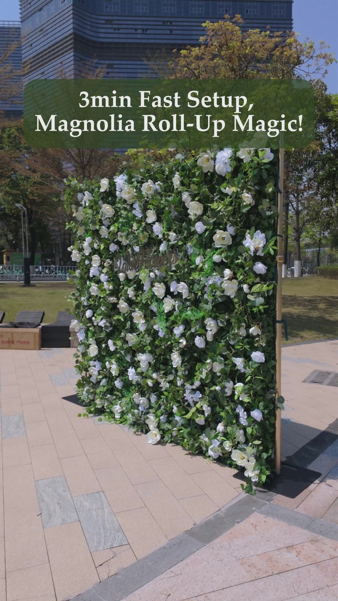 Serene Green and White Artificial Flower Backdrop by ValarFlowers - Ideal for Every Event-VF-815