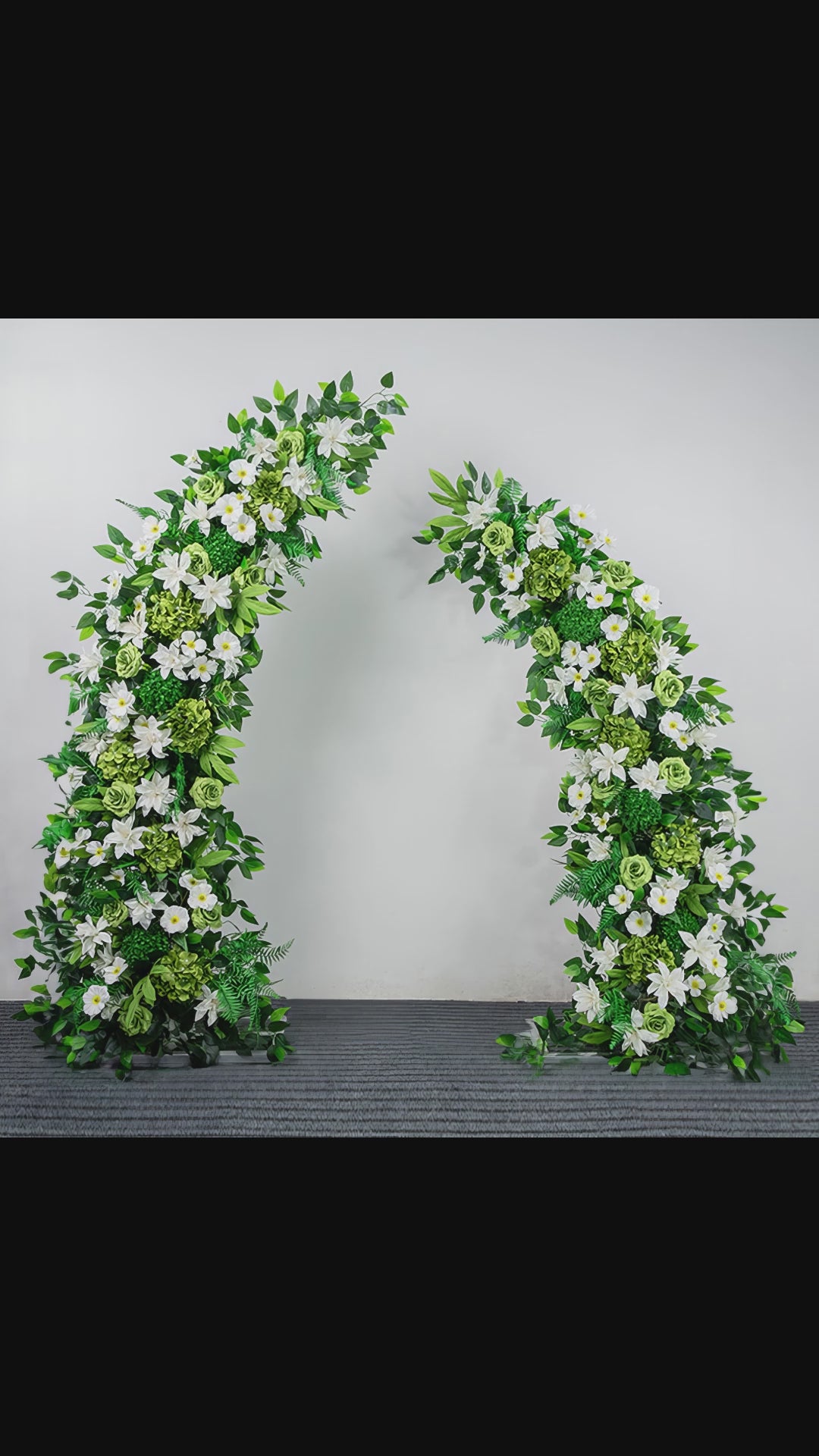 Floral Moon Archway Series - Elegant Peach, Lush Green, and Charming Lavender Artificial Flower Archways for Weddings & Celebrations