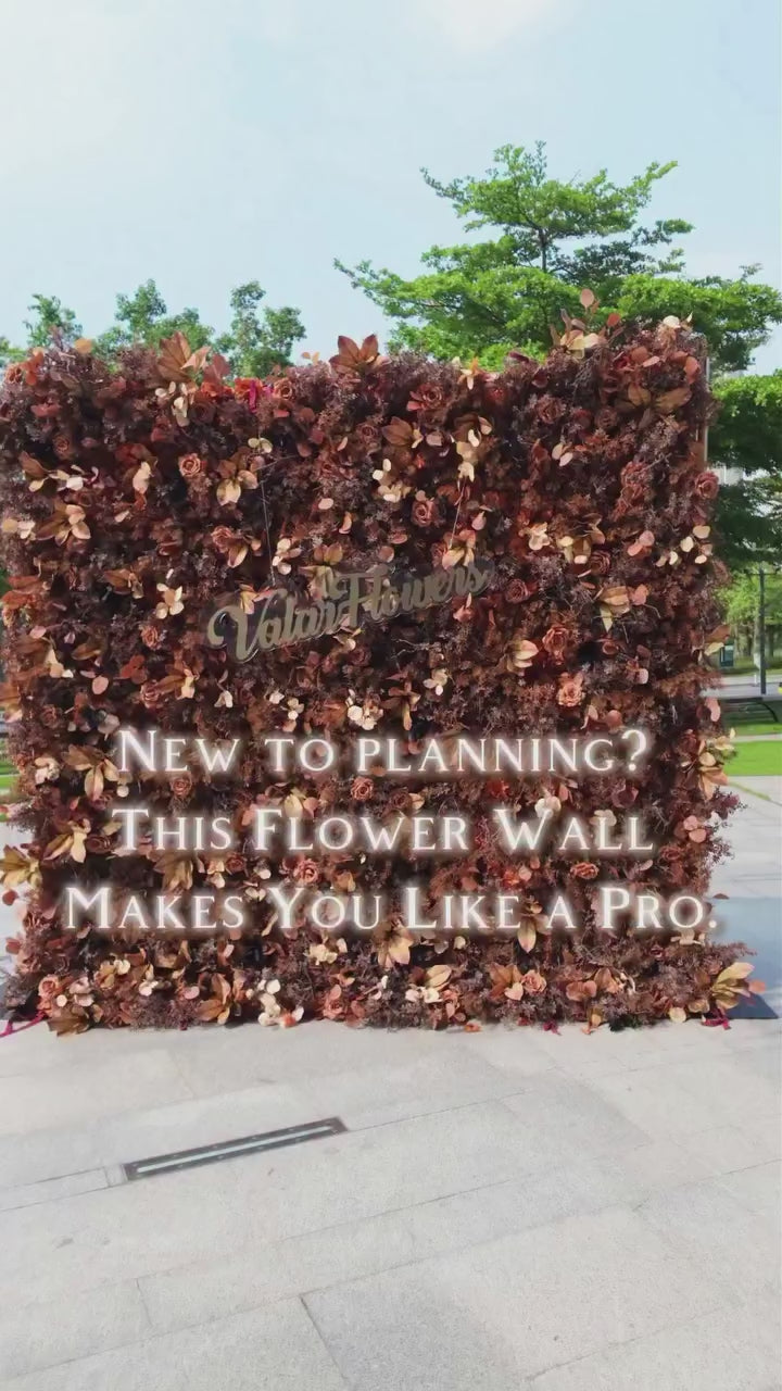 ハロウィンスペシャル - 素朴で魅惑的な秋 - ValarFlowers による、自然の温もりへのオマージュ、アーティフィシャルフラワーバックドロップ - VF - 820