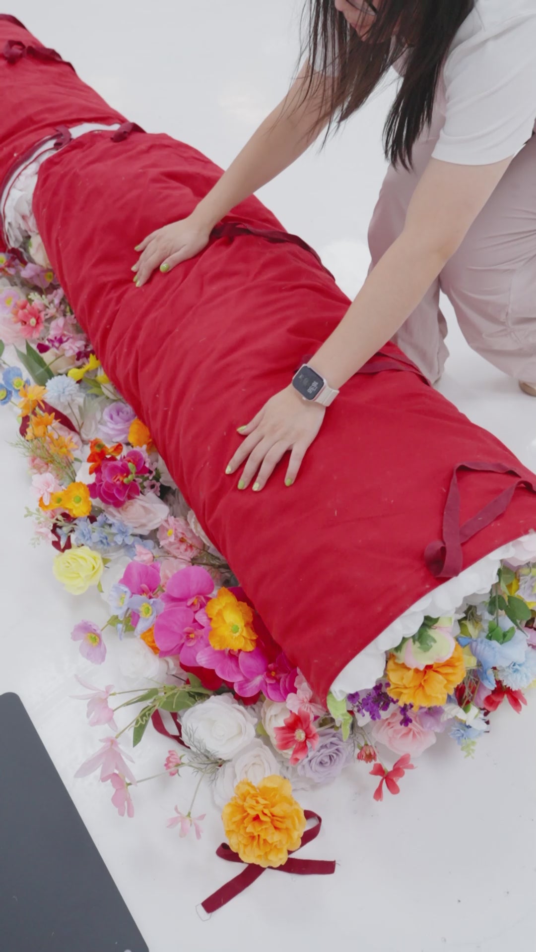 Vibrant and Lush Multicolored Artificial Flower Wall by ValarFlowers - Ideal for Every Celebration -VF-811-2