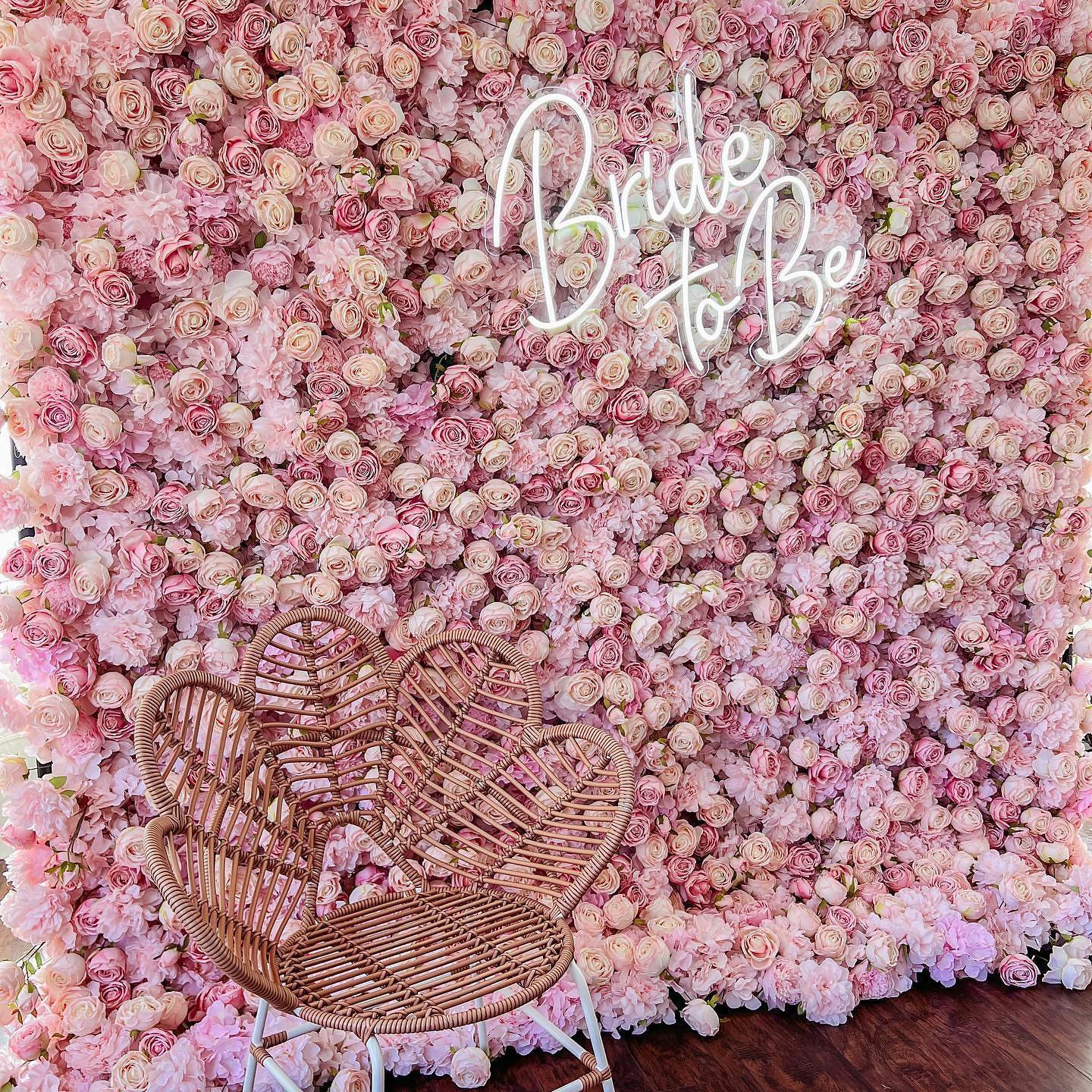 ValarFlowers artificial flower wall backdrop with lush pink roses peonies hydrangeas greenery for wedding ceremony photo booth party decor