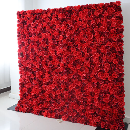ValarFlowers artificial flower wall backdrop with lush pink roses peonies hydrangeas - perfect wedding decor, party photo booth backdrop