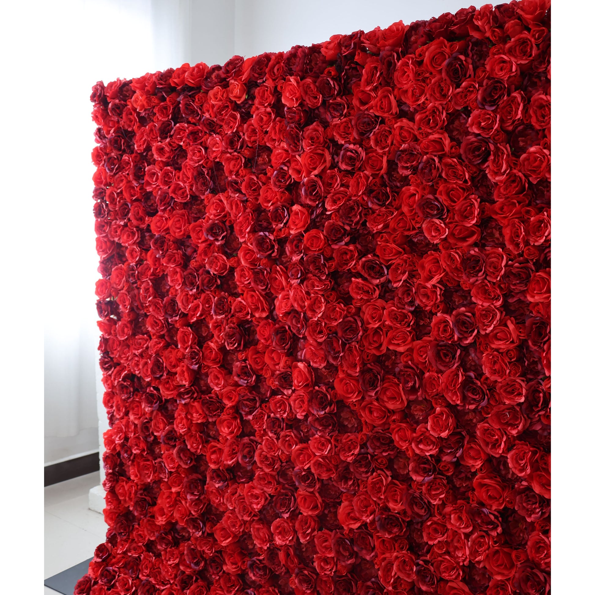ValarFlowers luxury artificial flower wall backdrop with lush pink roses peonies hydrangeas for wedding ceremony and photo booth event decor