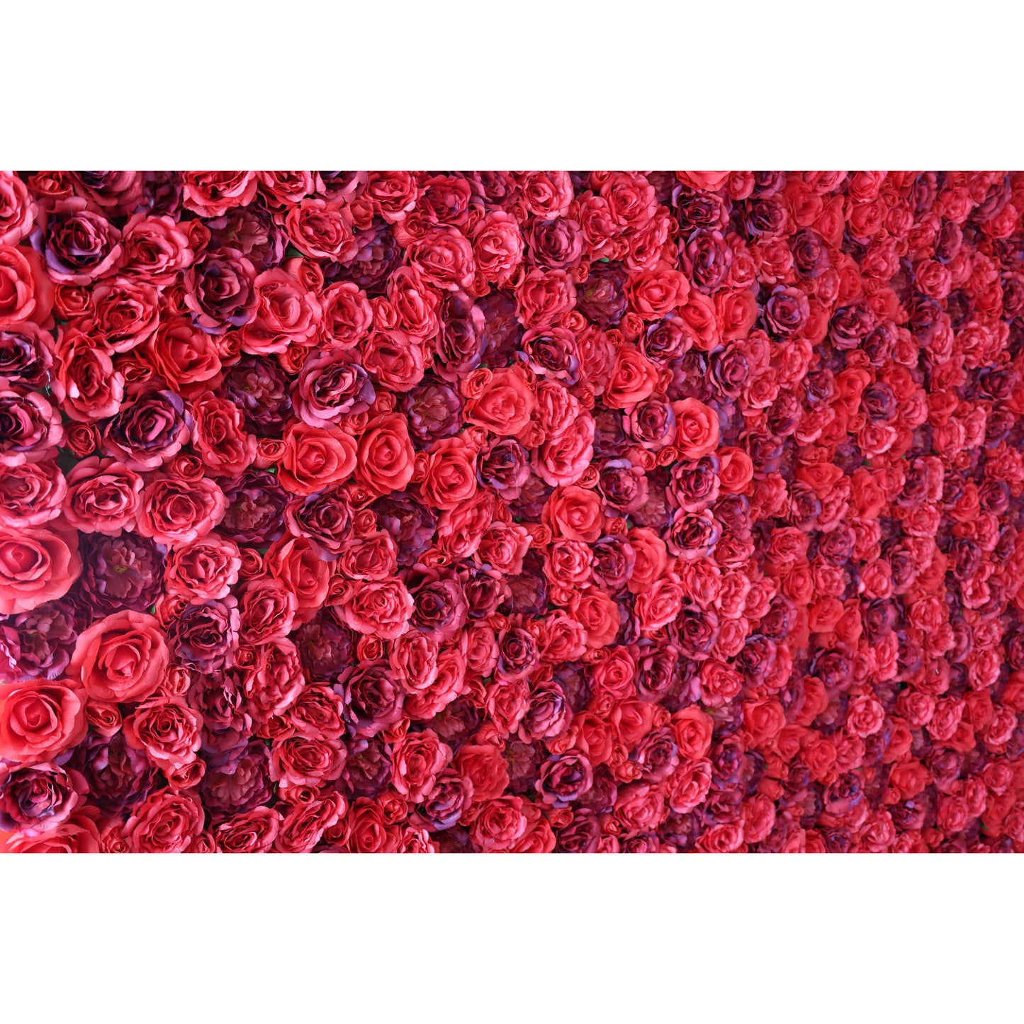 ValarFlowers artificial flower wall backdrop with lush roses peonies hydrangeas in pink ivory cream, dense faux floral panel for wedding ceremony photo booth party decor