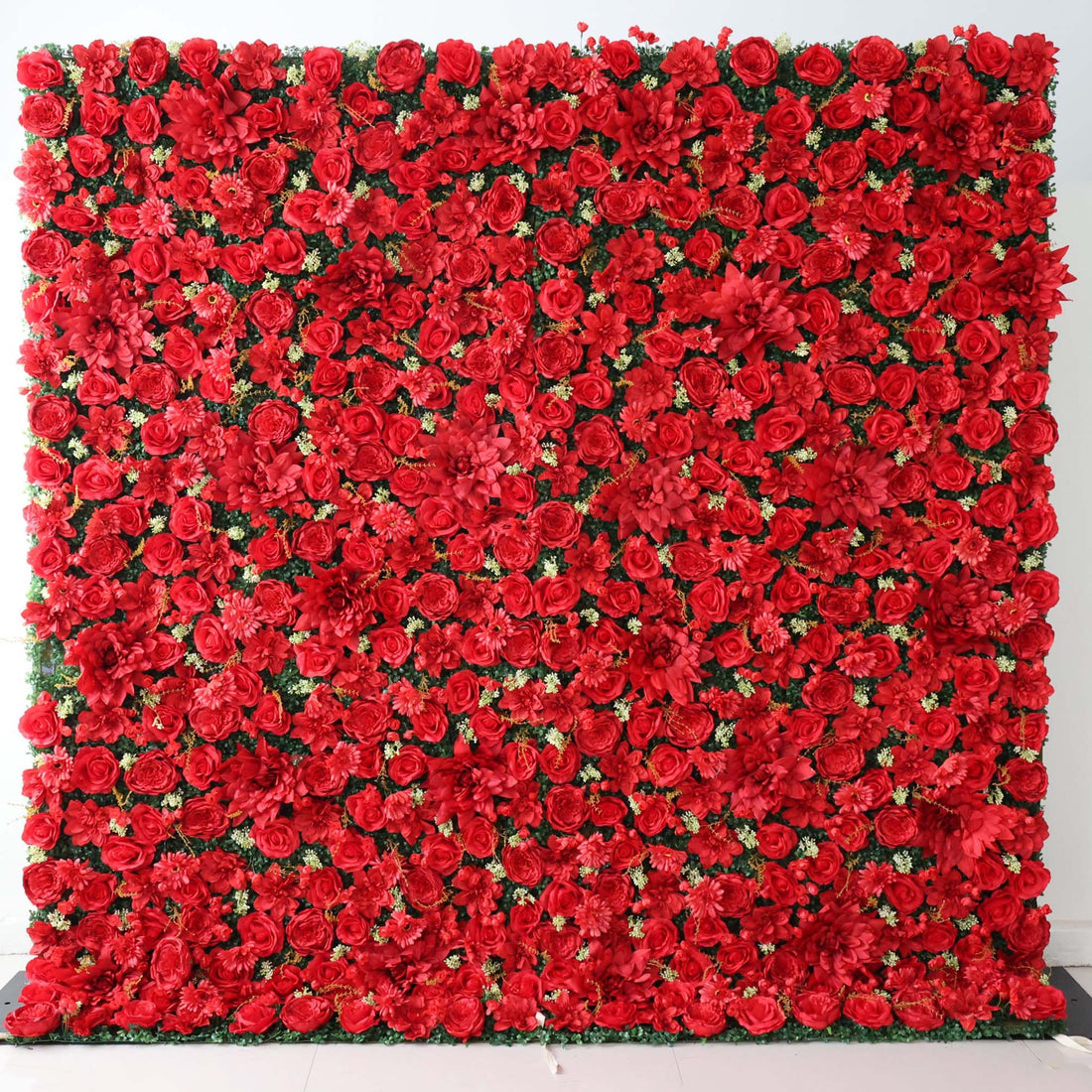 발라 플라워 롤업 패브릭 인조 꽃 벽 웨딩 배경, 꽃 파티 장식, 이벤트 사진-VF-300