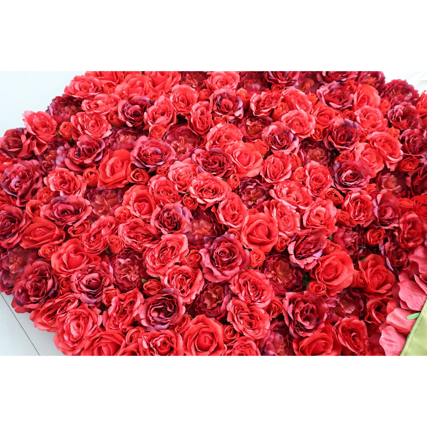 ValarFlowers artificial flower wall backdrop with lush roses peonies hydrangeas for wedding ceremony photo booth event decor