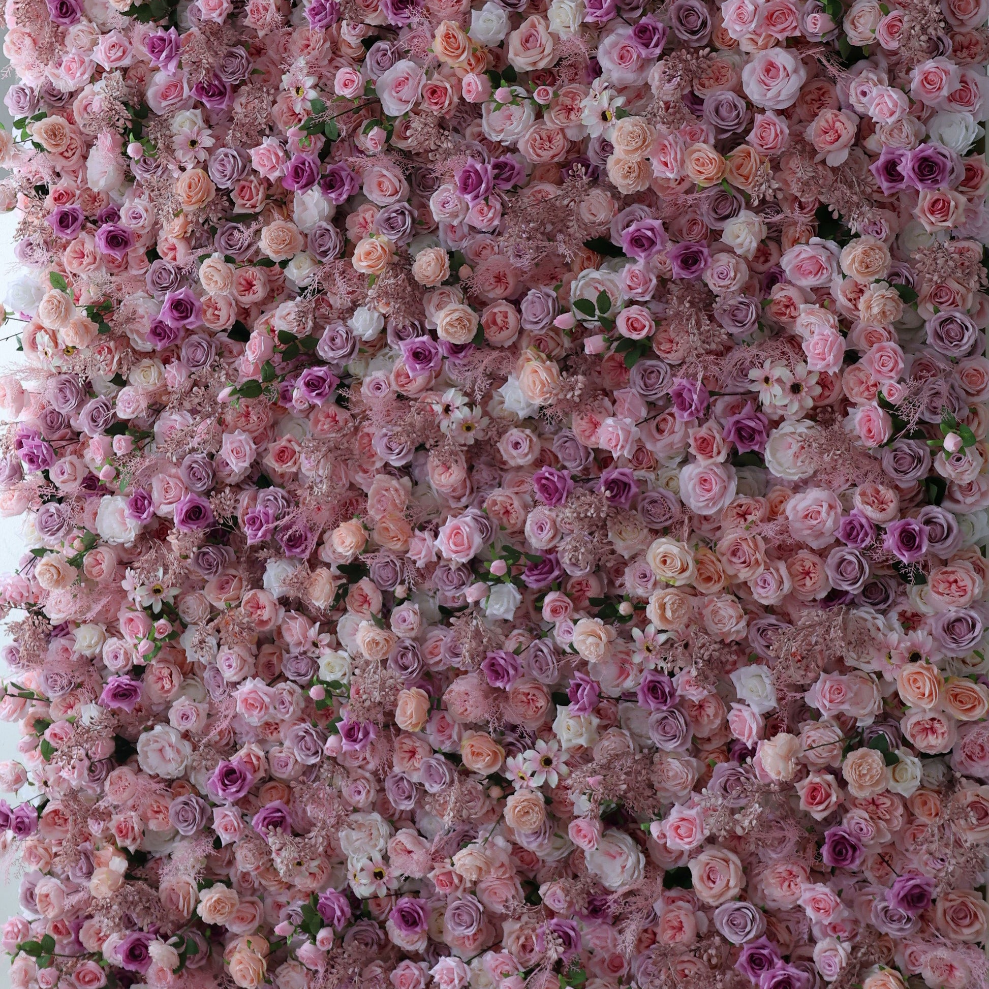 ValarFlowers artificial flower wall backdrop with lush pink roses peonies hydrangeas greenery for wedding party event decor VF-378