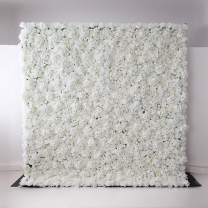 Valar Blumen Roll-up-Stoff künstliche reine weiße Blume Wand-Hochzeitshintergrund, Blumen-Party-Dekor, Event-Fotografie-VF-051-2