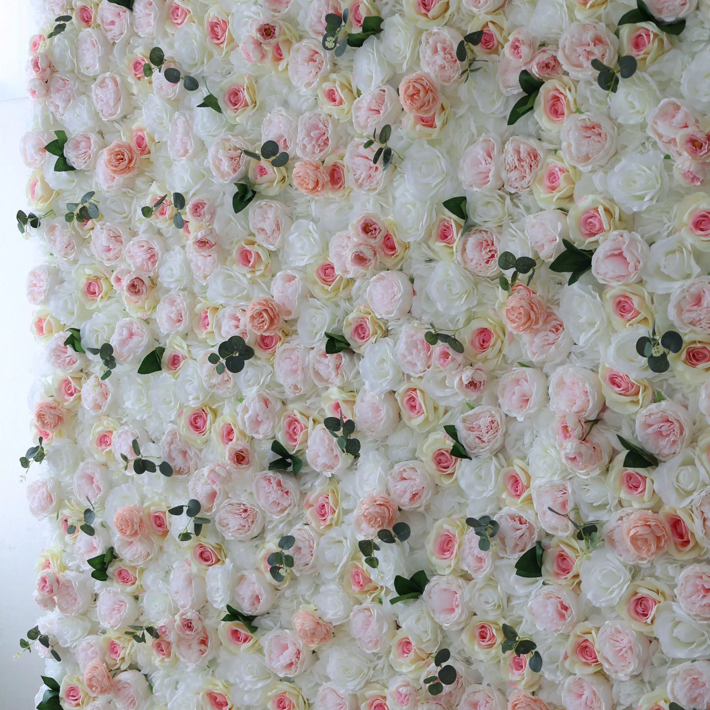 ValarFlowers luxury artificial flower wall backdrop with lush roses peonies hydrangeas and greenery for wedding party photo booth decor