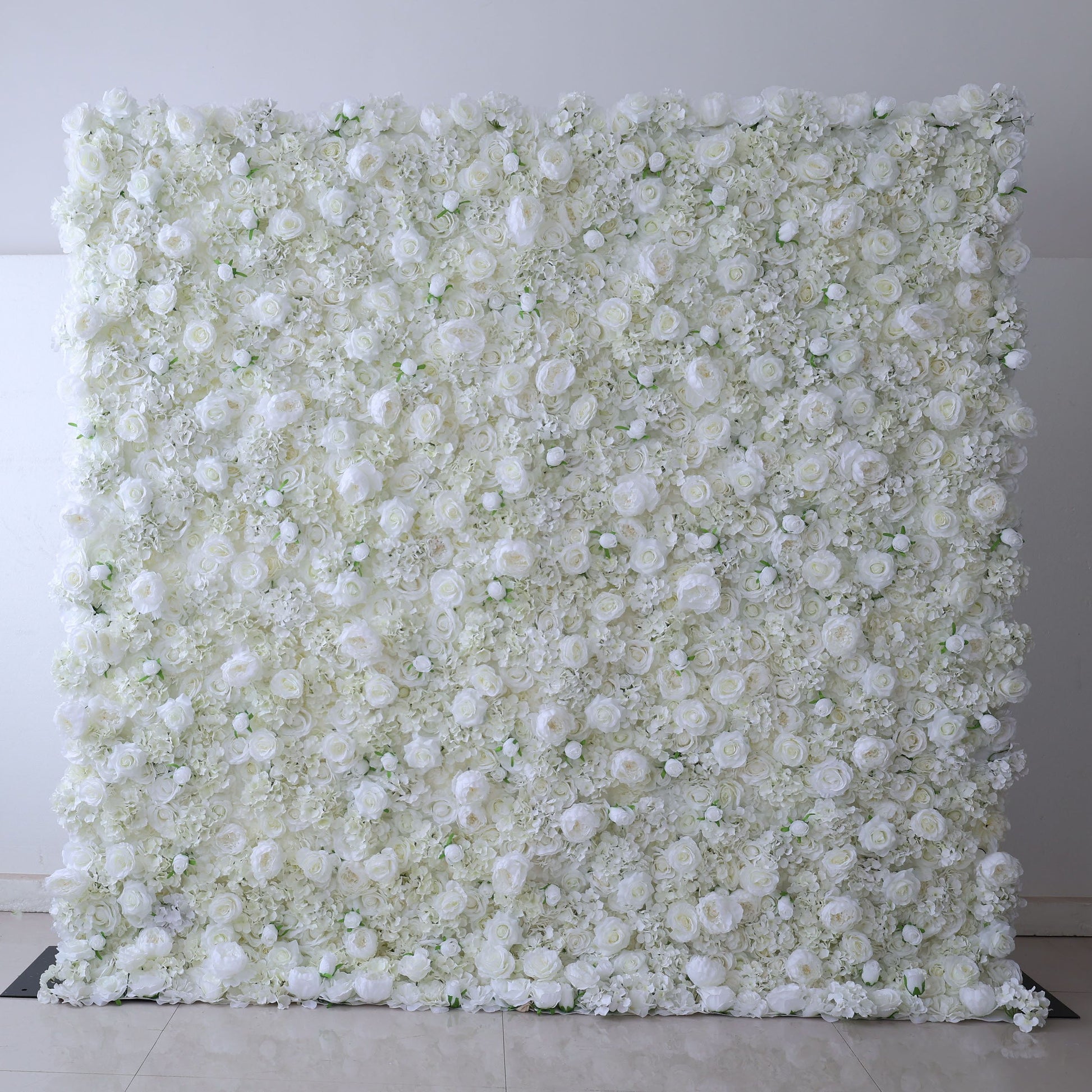ValarFlowers artificial flower wall with pink roses, peonies, hydrangeas and greenery for wedding backdrop, party photo booth decoration