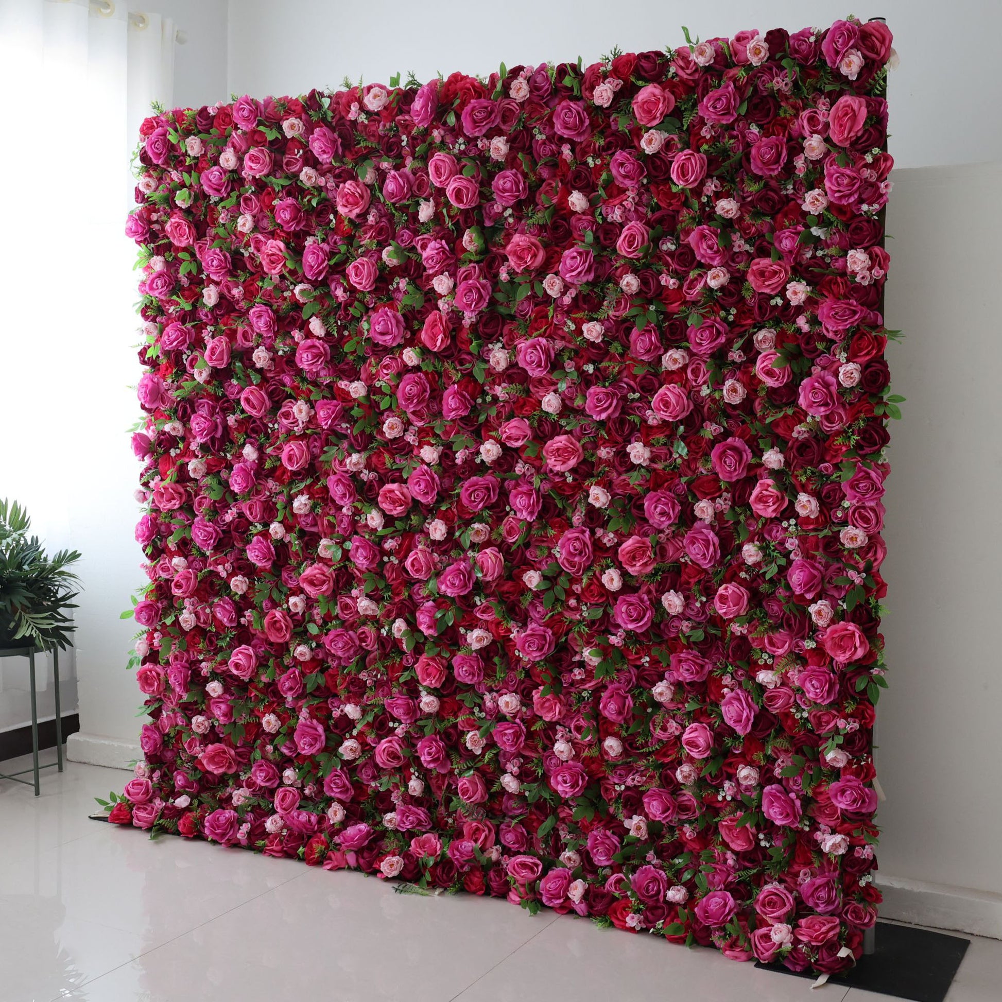ValarFlowers luxury artificial flower wall with roses, peonies, hydrangeas and greenery - perfect wedding backdrop, event decor, photo booth or party decoration