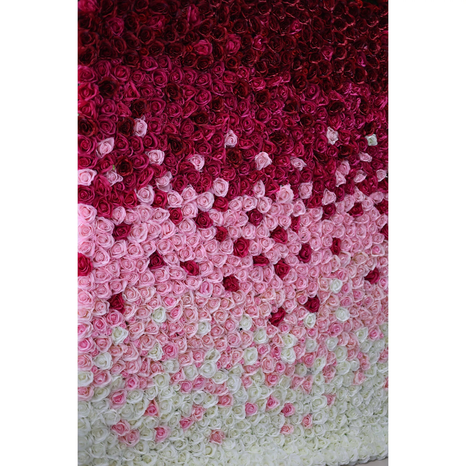 ValarFlowers luxury artificial flower wall backdrop with gradient wine to white roses peonies hydrangeas for wedding party photo booth decor