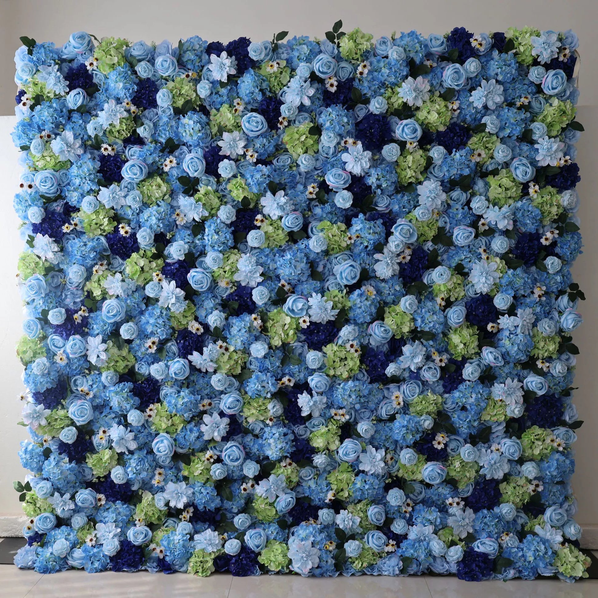 ValarFlowers artificial flower wall with pink roses, peonies, hydrangeas for wedding backdrop, party decor, photo booth