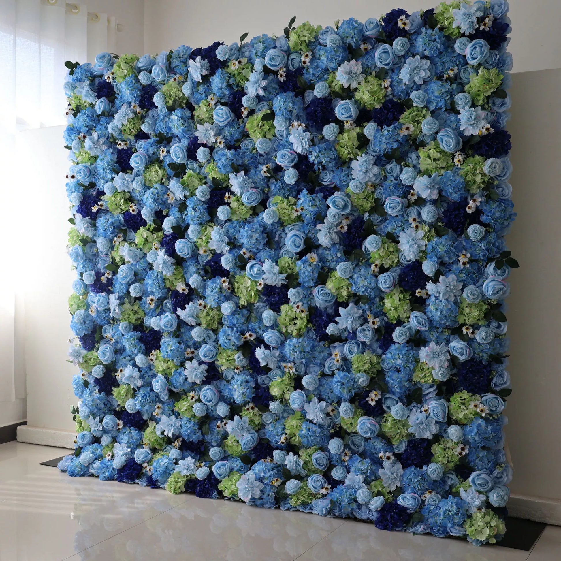 ValarFlowers artificial flower wall backdrop with lush roses peonies hydrangeas for wedding party photo booth event decor