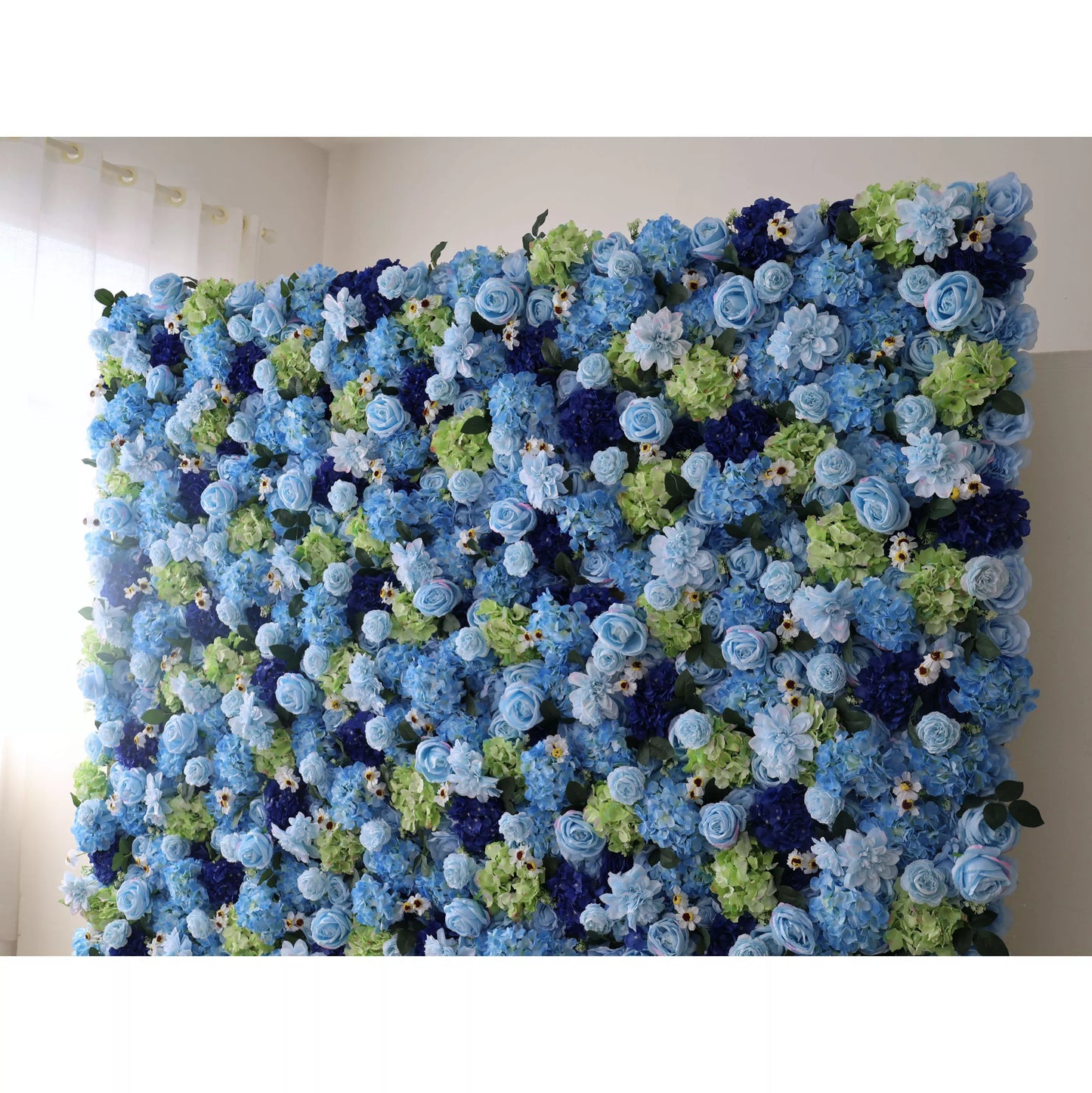 ValarFlowers artificial flower wall backdrop with lush roses peonies hydrangeas for wedding party photo booth decor
