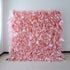 This image showcases a large, dense floral wall indoors. It&