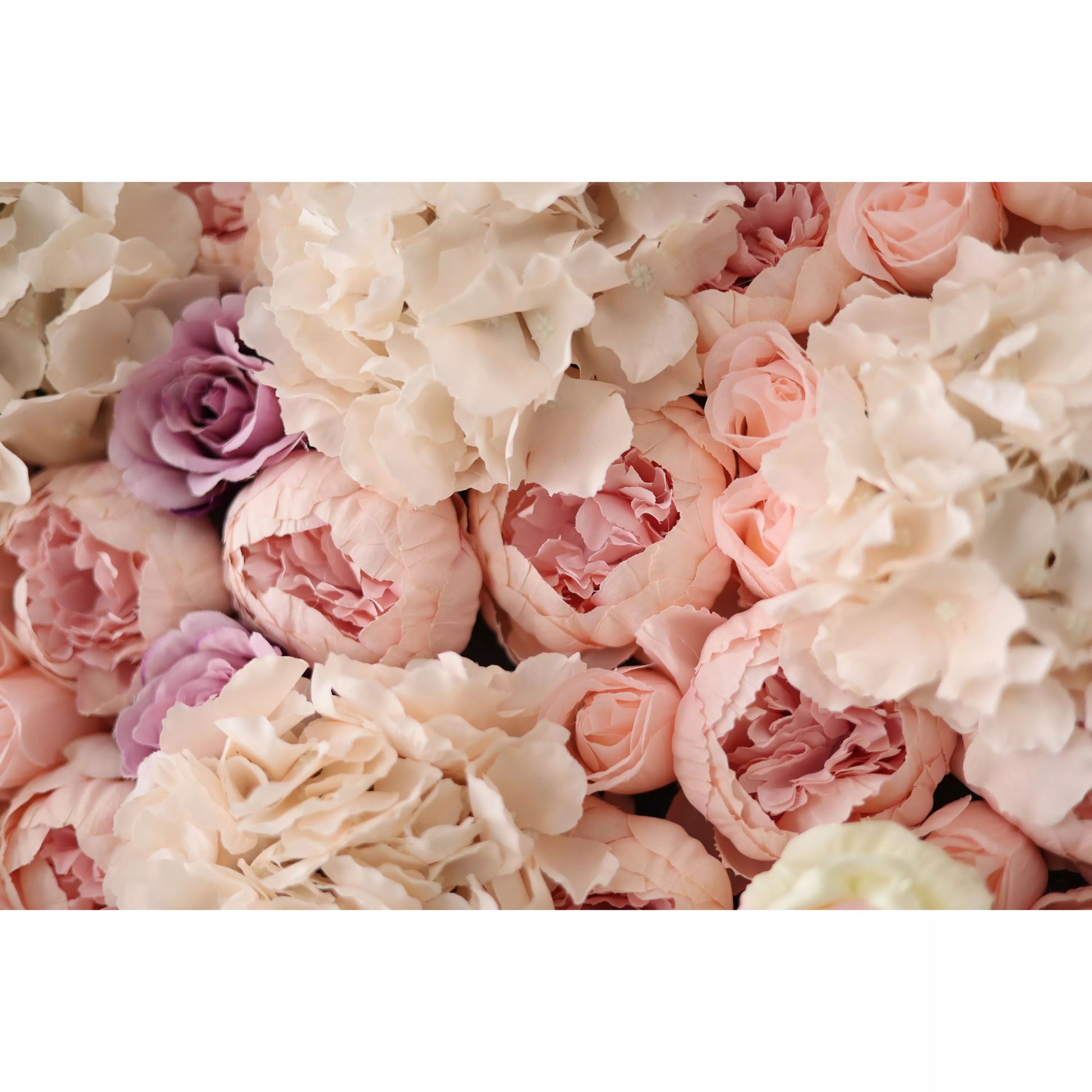 ValarFlowers artificial flower wall backdrop with lush pink roses, peonies and hydrangeas, perfect wedding and event decor, photo booth backdrop
