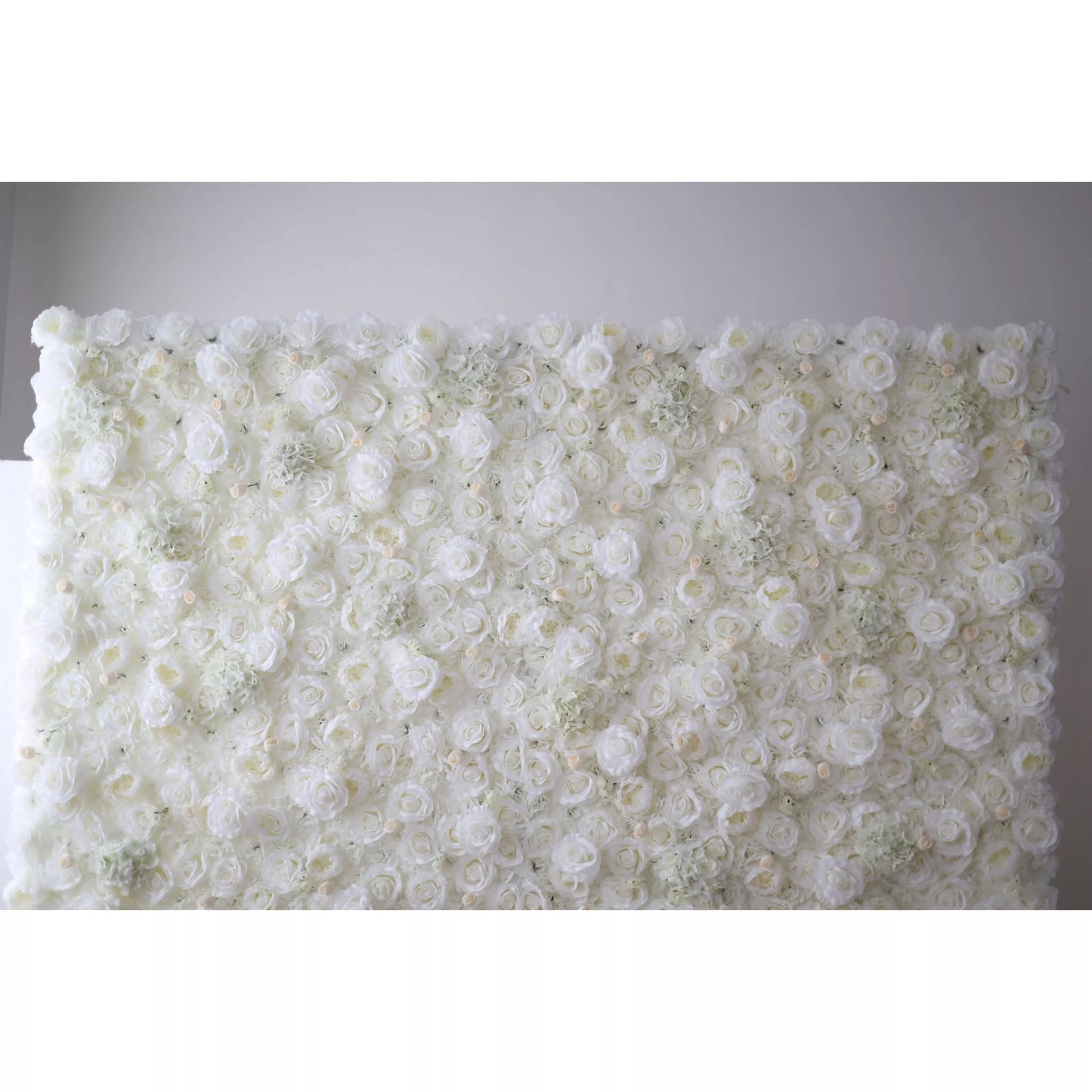 ValarFlowers luxury white artificial flower wall backdrop with roses peonies hydrangeas for wedding photo booth event decor