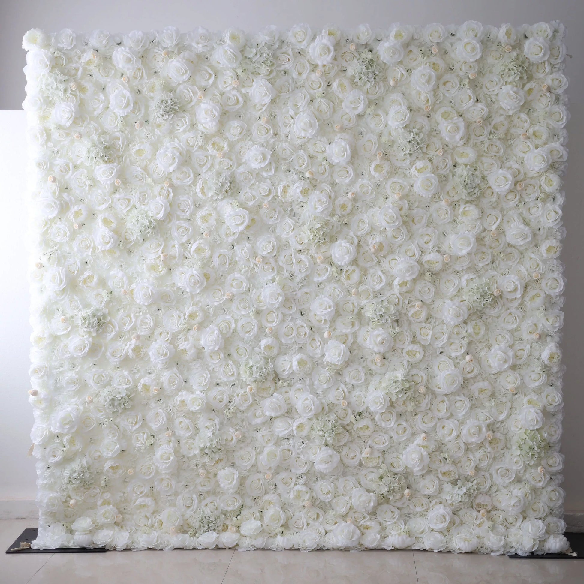 ValarFlowers white artificial flower wall backdrop with luxury roses peonies hydrangeas for wedding event decor photo booth