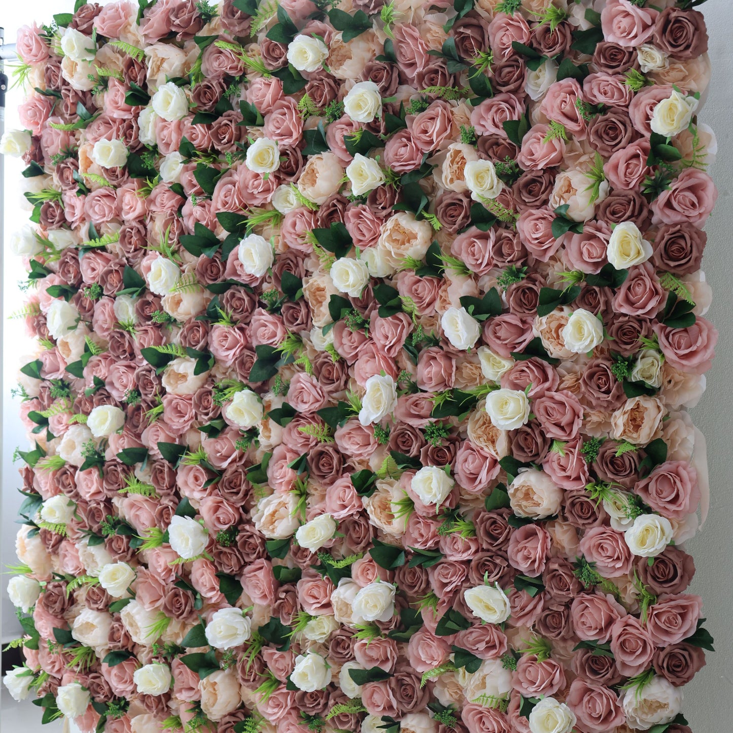 ValarFlowers luxury artificial flower wall backdrop with lush pink white roses peonies hydrangeas for wedding party photo booth decor